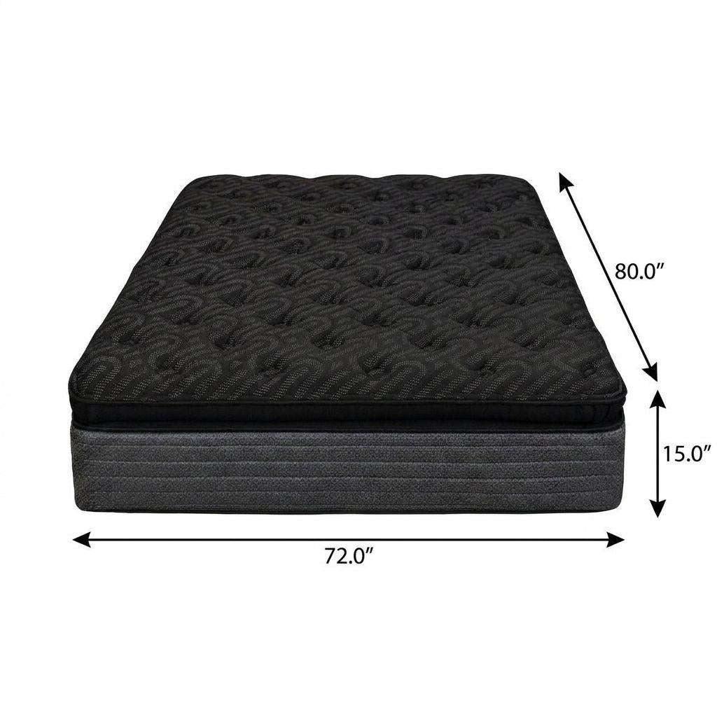 15" Copper Infused RV King 72 x 80 Gel Memory Foam Ultra plush Hybrid Mattress