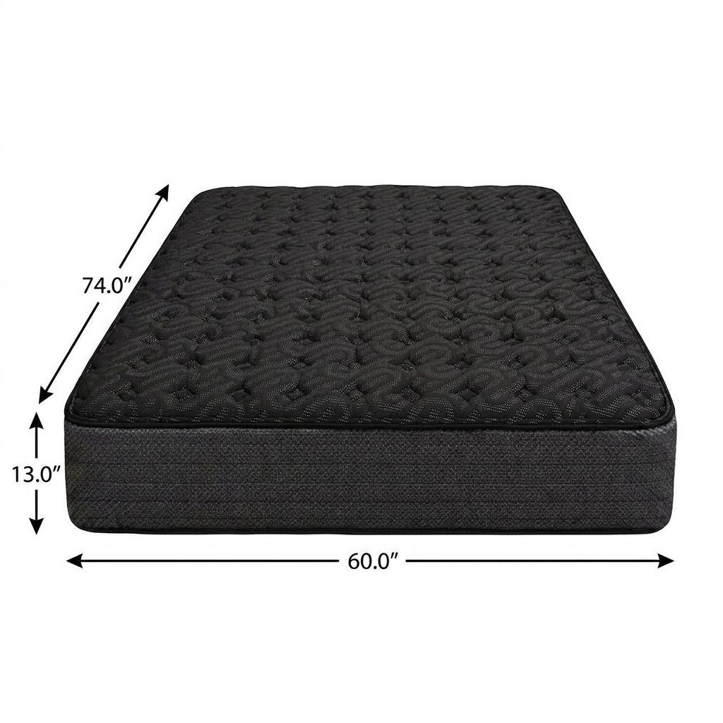 13" Copper Infused Short Queen 60 x 74 Gel Memory Foam Medium Hybrid Mattress