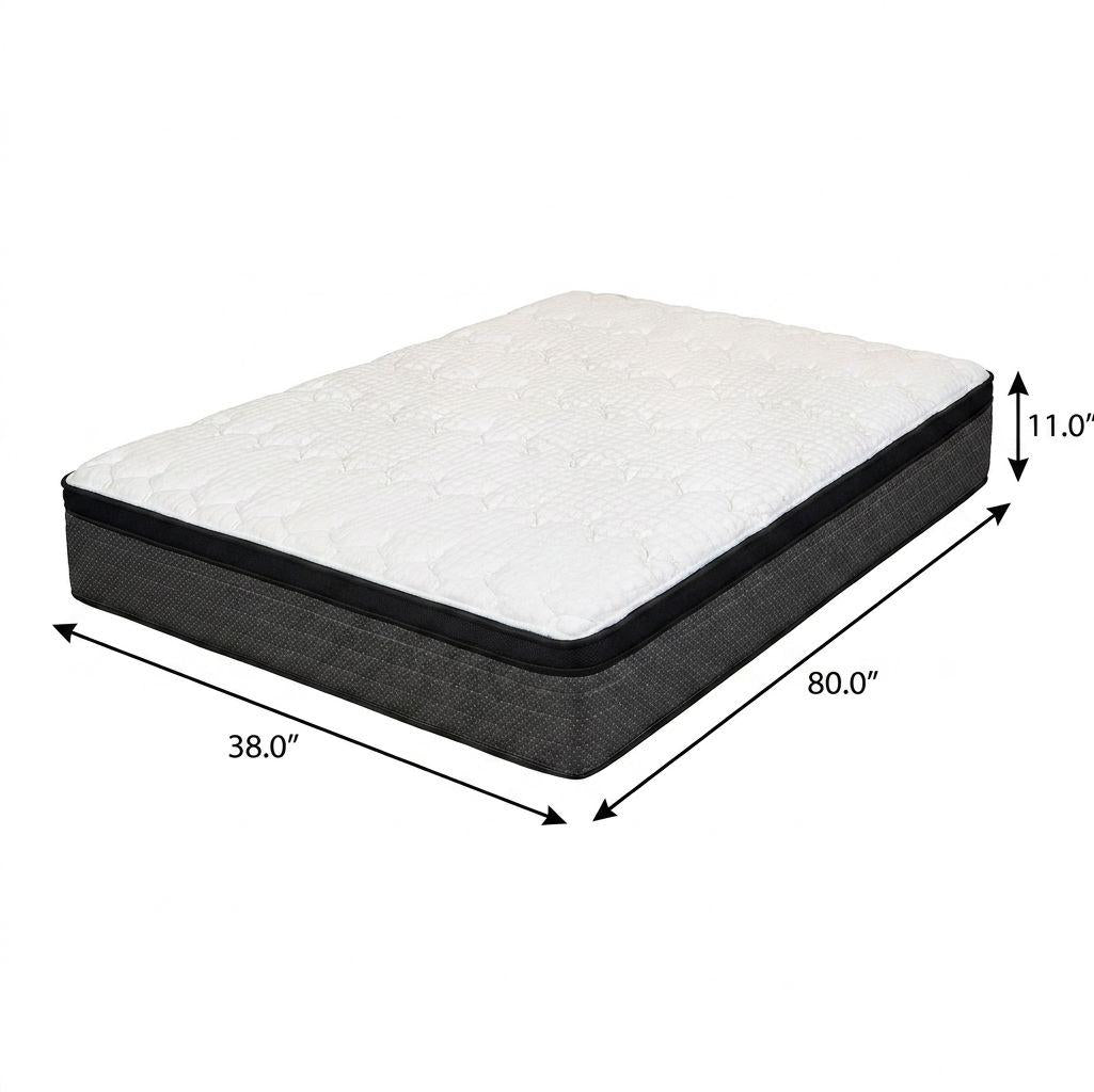 11" Twin XL Foam Plush Euro Top Hybrid Mattress
