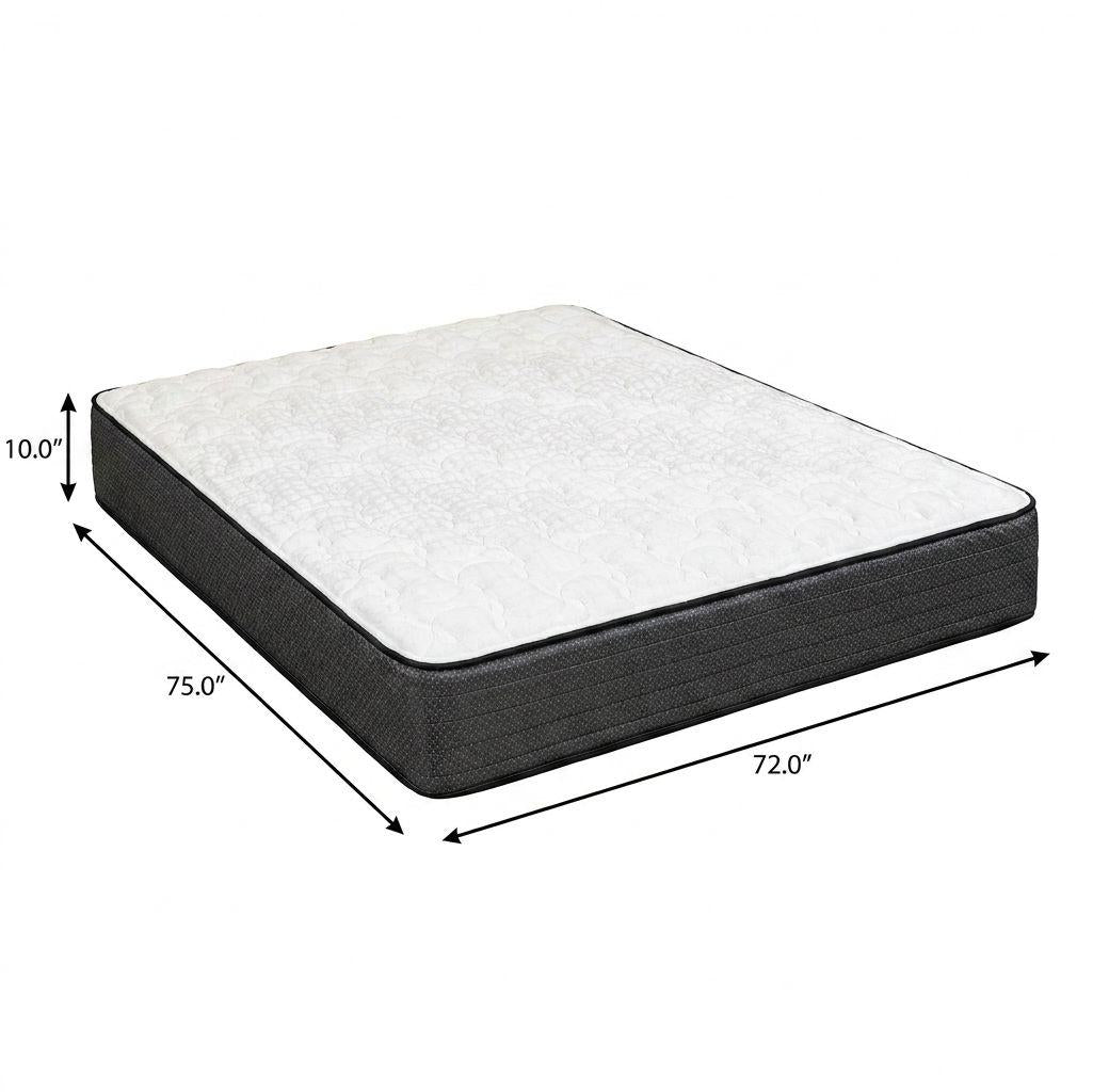 10" Short King 72 x 75 Foam Firm Hybrid Mattress
