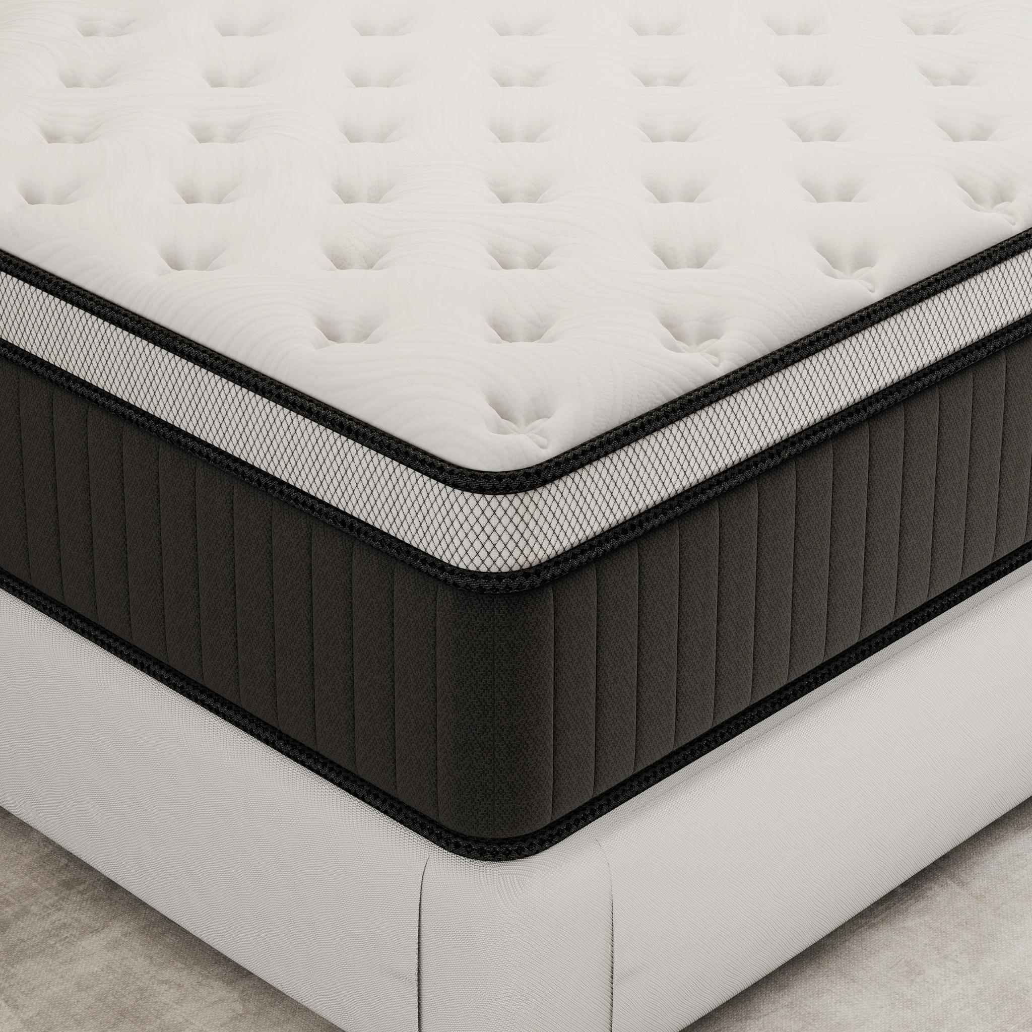 14" Queen Memory Foam Medium Euro Top Hybrid Mattress