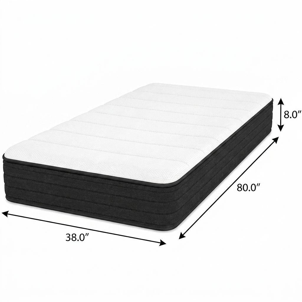 8" Twin XL Gel Memory Foam Firm Hybrid Mattress