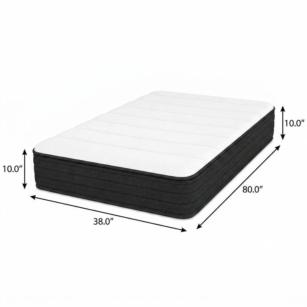 10" Twin XL Gel Memory Foam Medium Hybrid Mattress