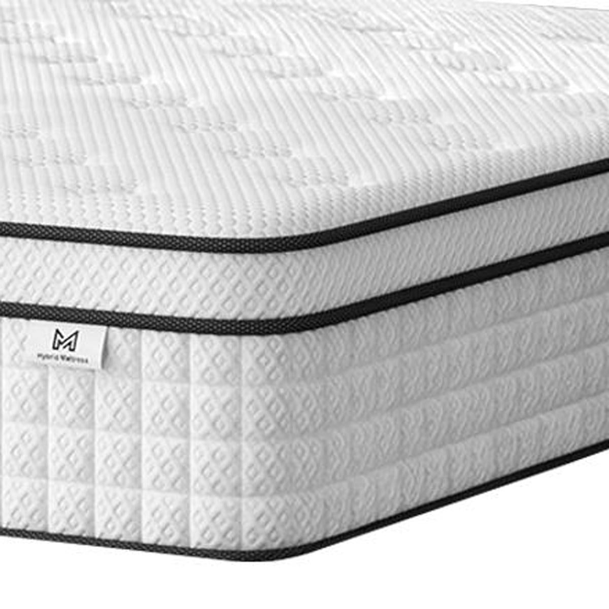 12" Queen Gel Memory Foam Check Medium Hybrid Mattress