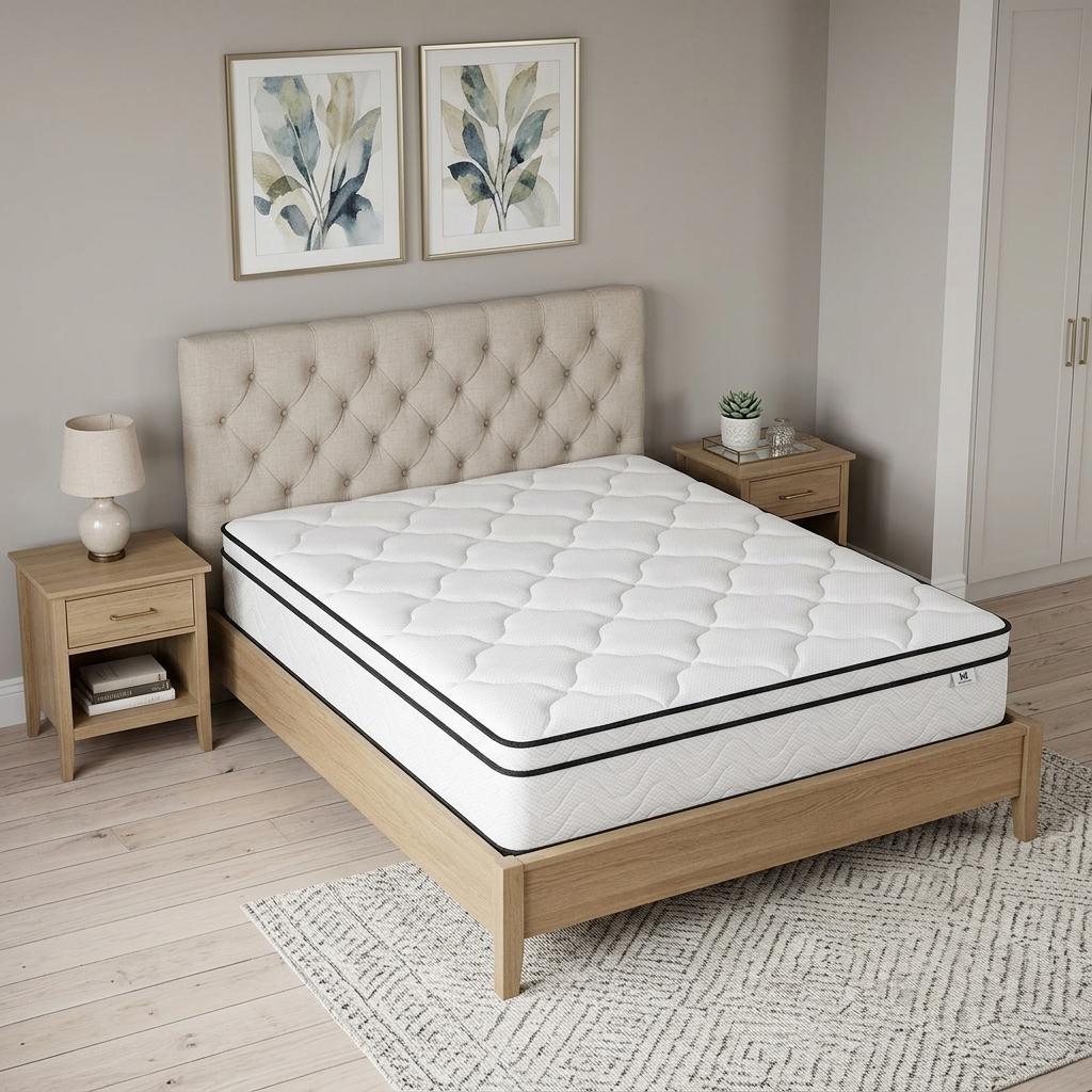10" Full Double Gel Memory Foam Medium Chevron Hybrid Mattress