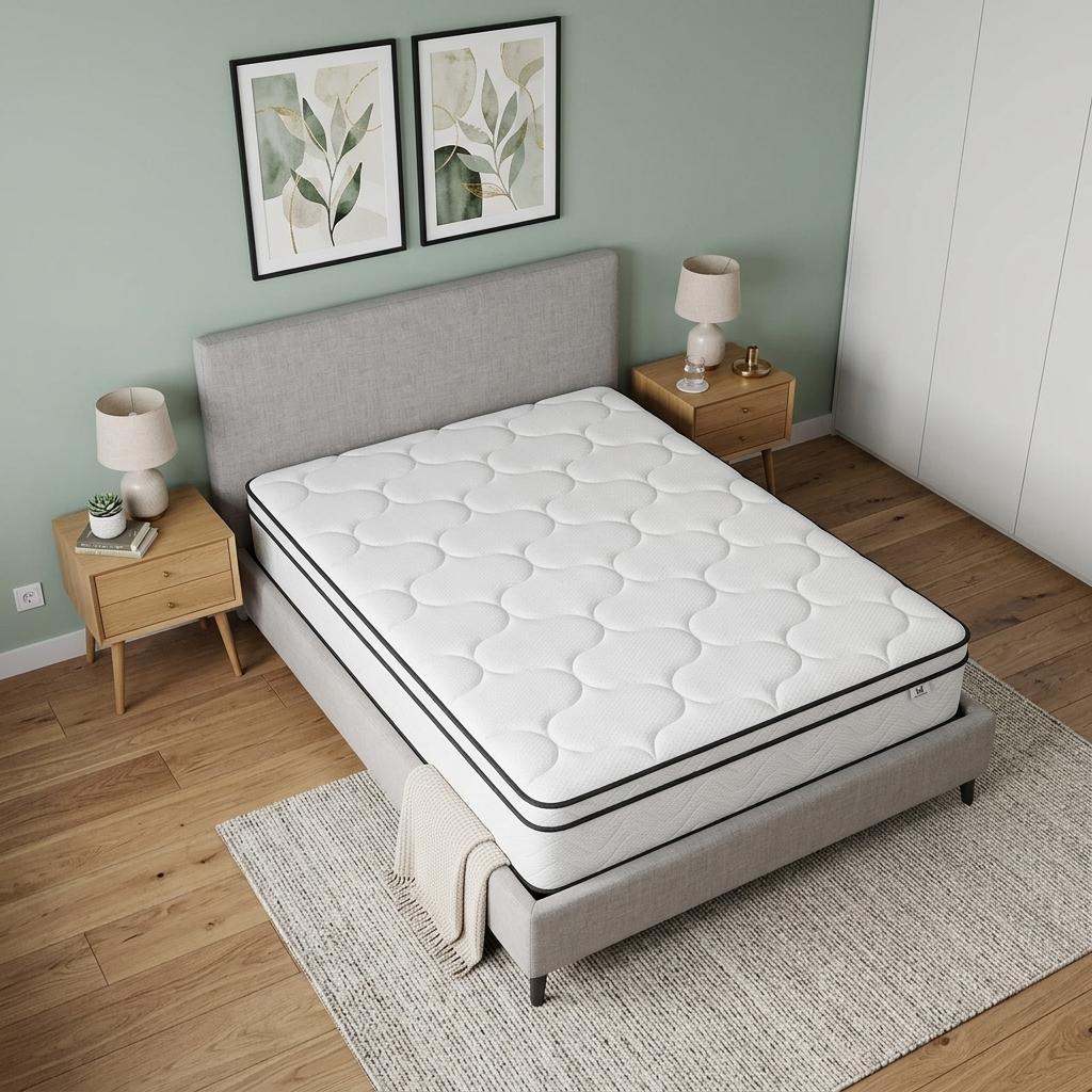 10" Queen Gel Memory Foam Medium Chevron Hybrid Mattress