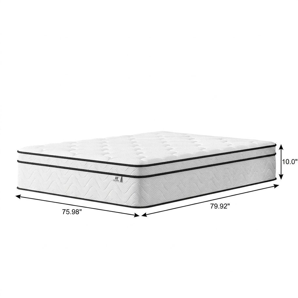 10" King Gel Memory Foam Medium Chevron Hybrid Mattress