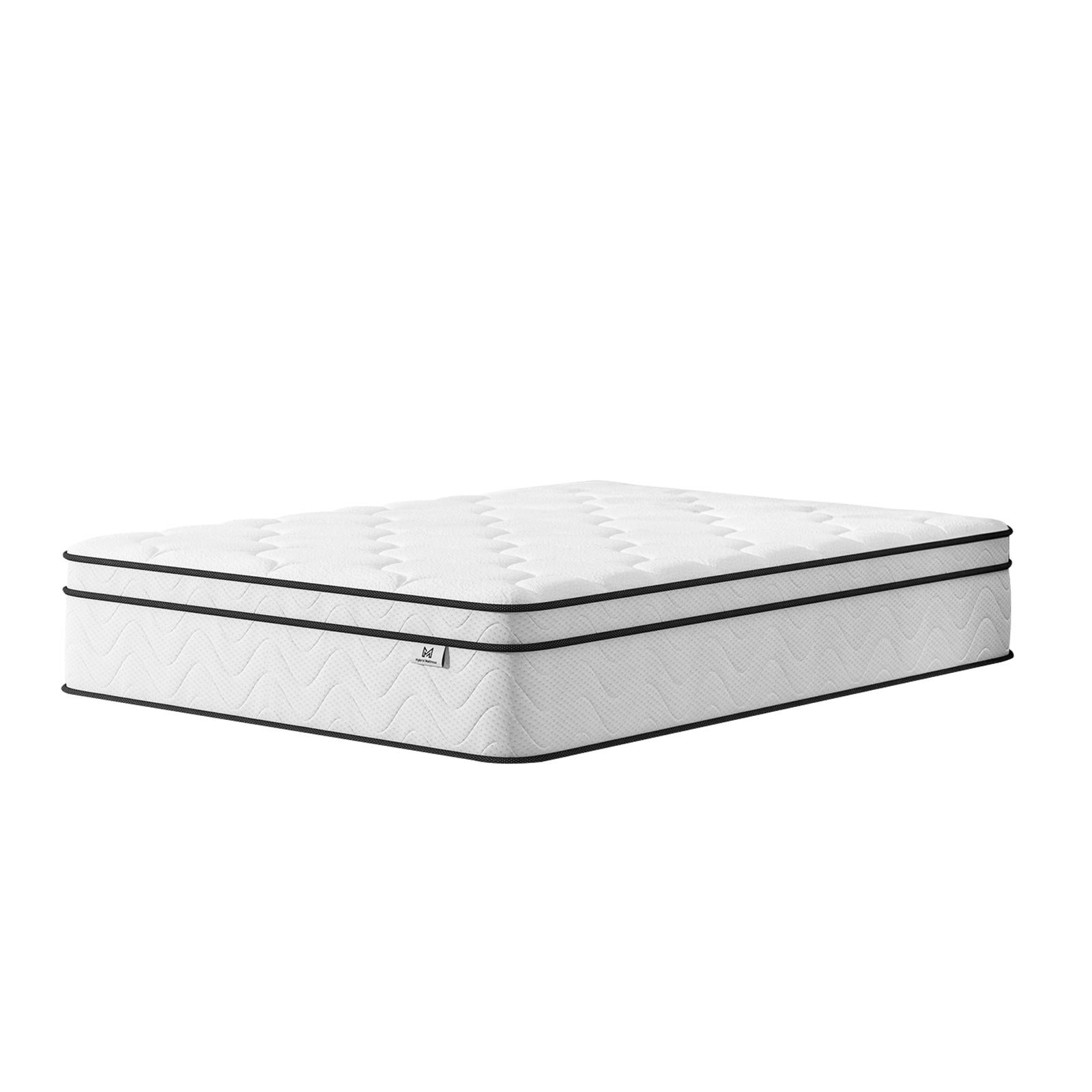 12" Queen Gel Memory Foam Medium Chevron Hybrid Mattress