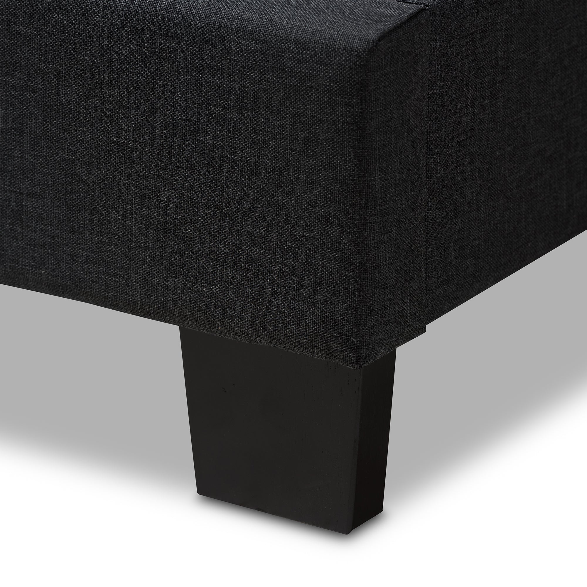 Baxton Studio Brookfield Modern and Contemporary Charcoal Grey Fabric Twin Size Bed