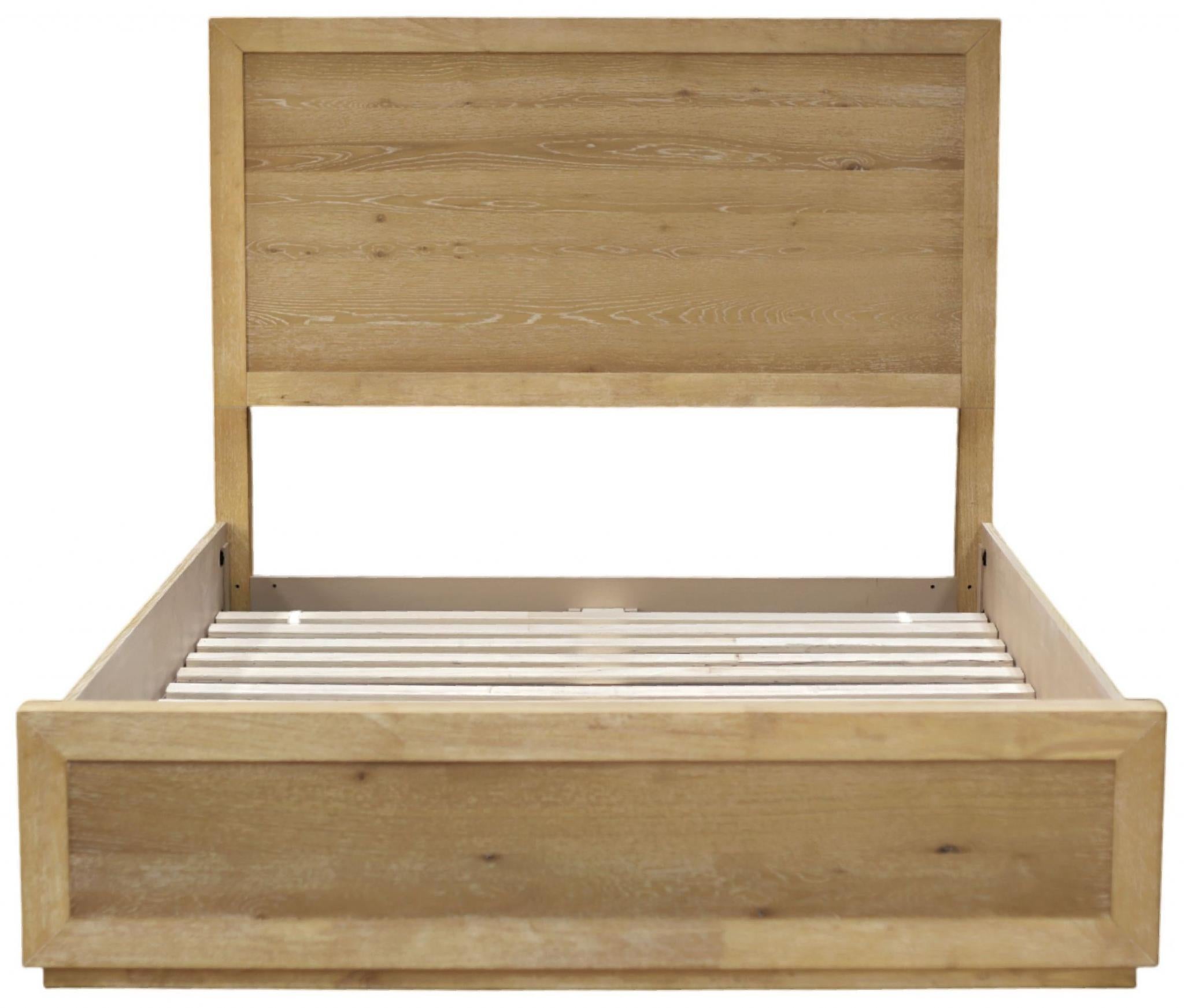 Oak Wood King Bed Frame