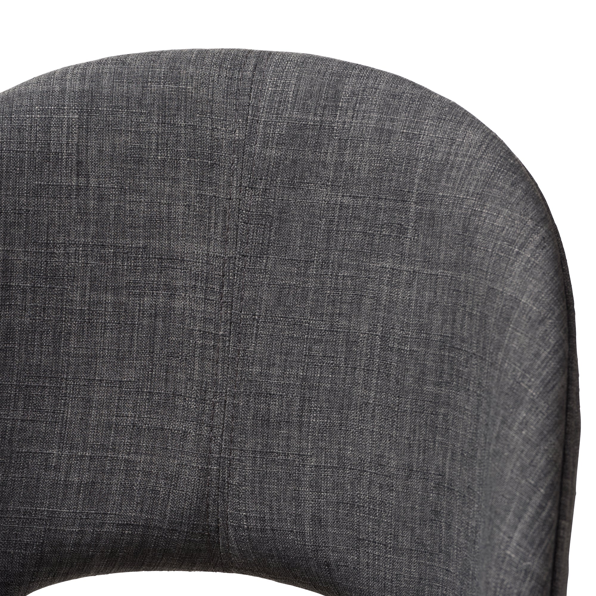 Baxton Studio Wesley Mid-Century Modern Dark Grey Fabric Upholstered Walnut Finished Wood Dining Chair (Set of 2)