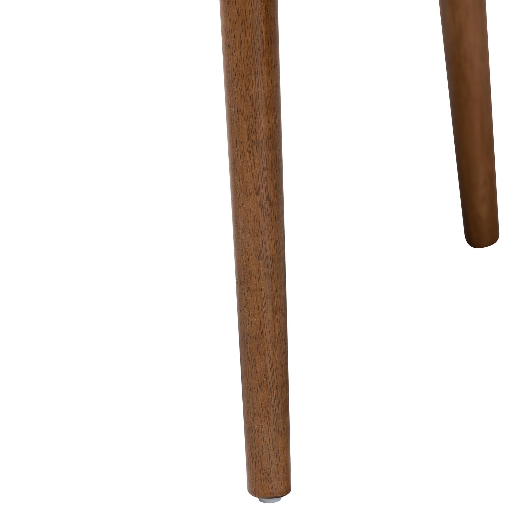 Baxton Studio Wyatt Mid-Century Modern Walnut Wood Dining Chair Set of 2