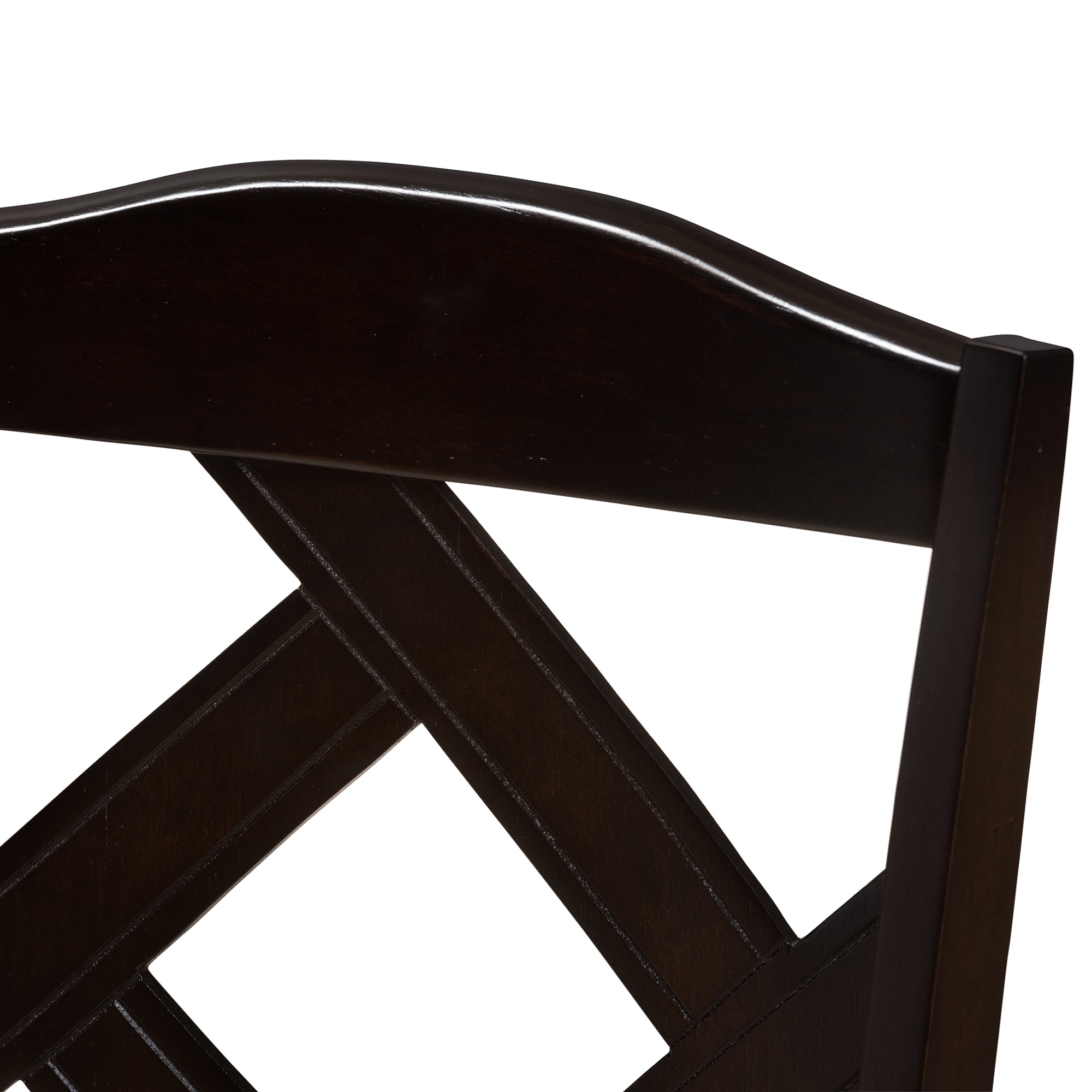 Baxton Studio Ruth Modern and Contemporary Beige Fabric Upholstered and Dark Brown Finished Dining Chair Set of 2