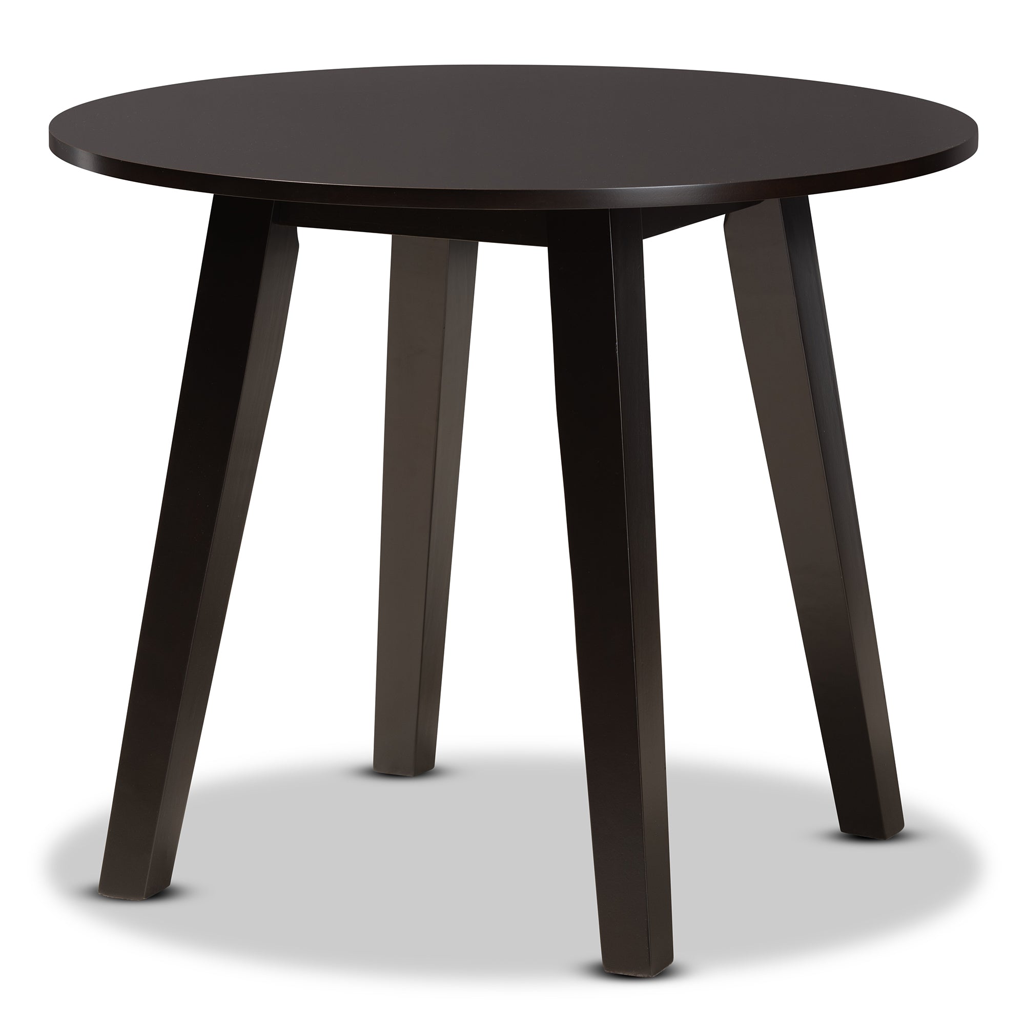 Baxton Studio Derya Modern Transitional Grey Fabric Upholstered and Dark Brown Finished Wood 5-Piece Dining Set