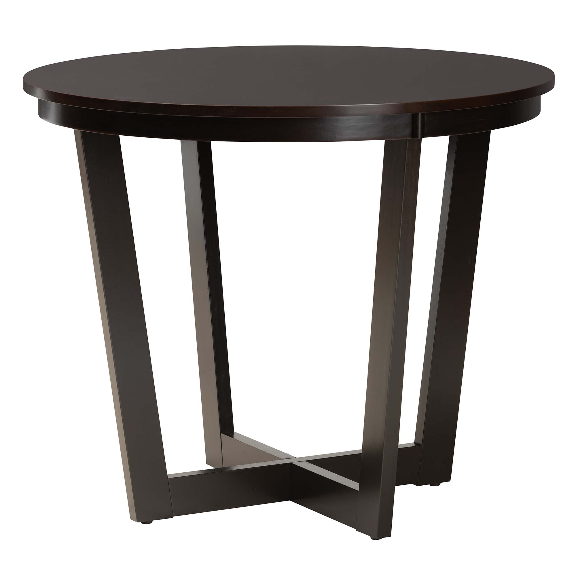 Baxton Studio Bruna Modern Dark Brown Faux Leather and Espresso Brown Finished Wood 5-Piece Dining Set