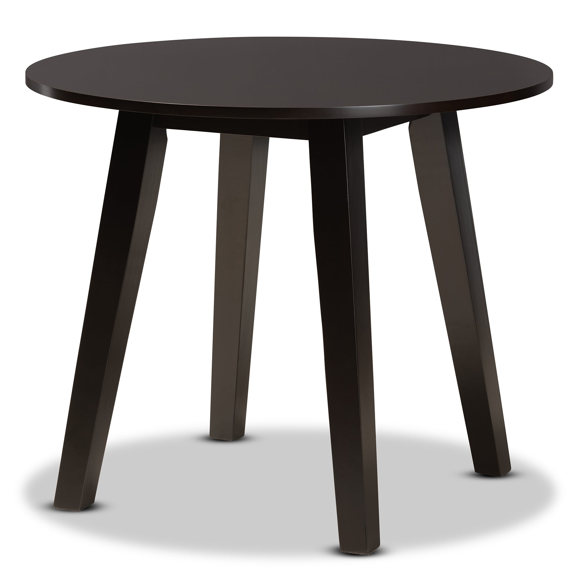 Baxton Studio Miya Modern and Contemporary Dark Brown Faux Leather Upholstered and Dark Brown Finished Wood 5-Piece Dining Set