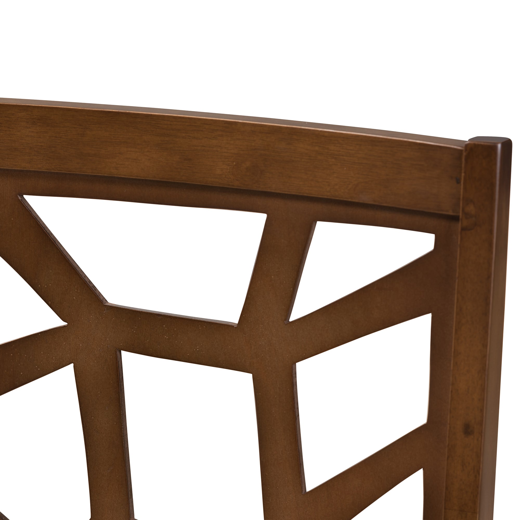 Baxton Studio Abilene Mid-Century Light Brown Fabric Upholstered and Walnut Brown Finished Dining Chair Set of 2
