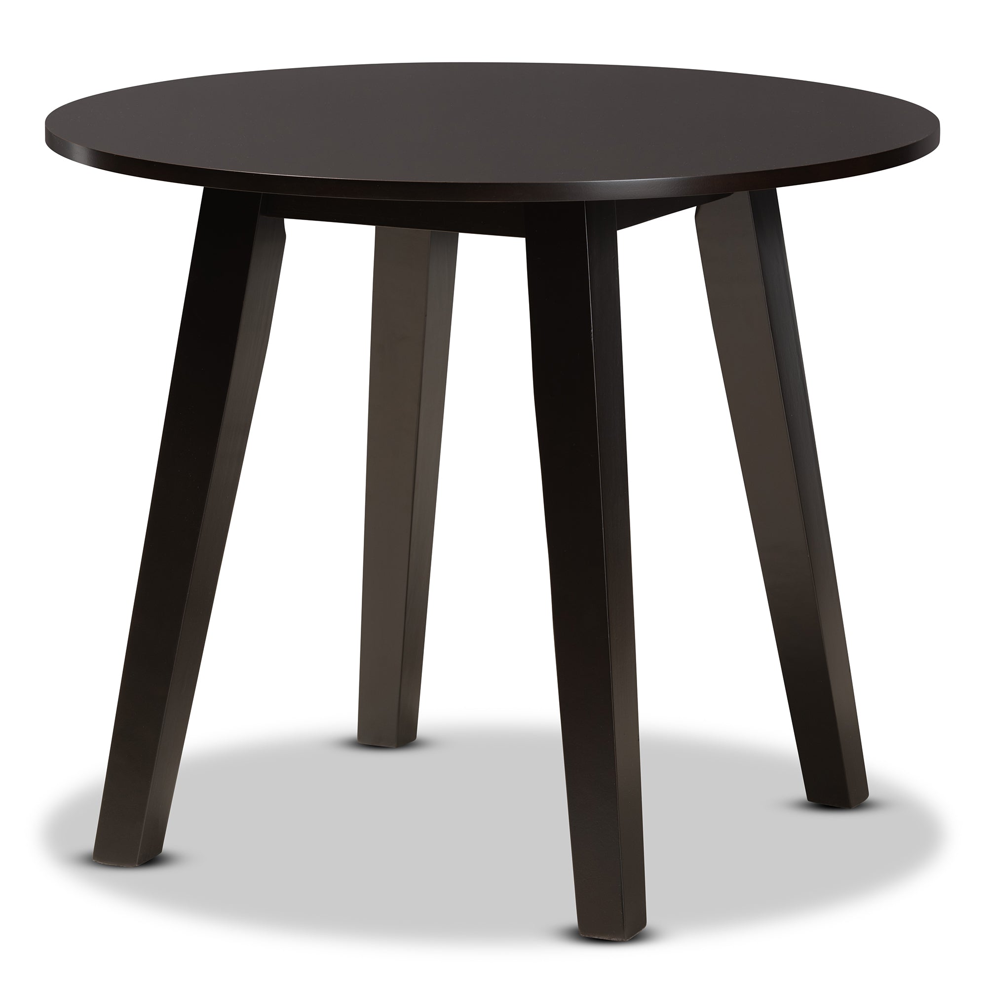 Baxton Studio Torin Modern and Contemporary Dark Brown Faux Leather Upholstered and Dark Brown Finished Wood 5-Piece Dining Set