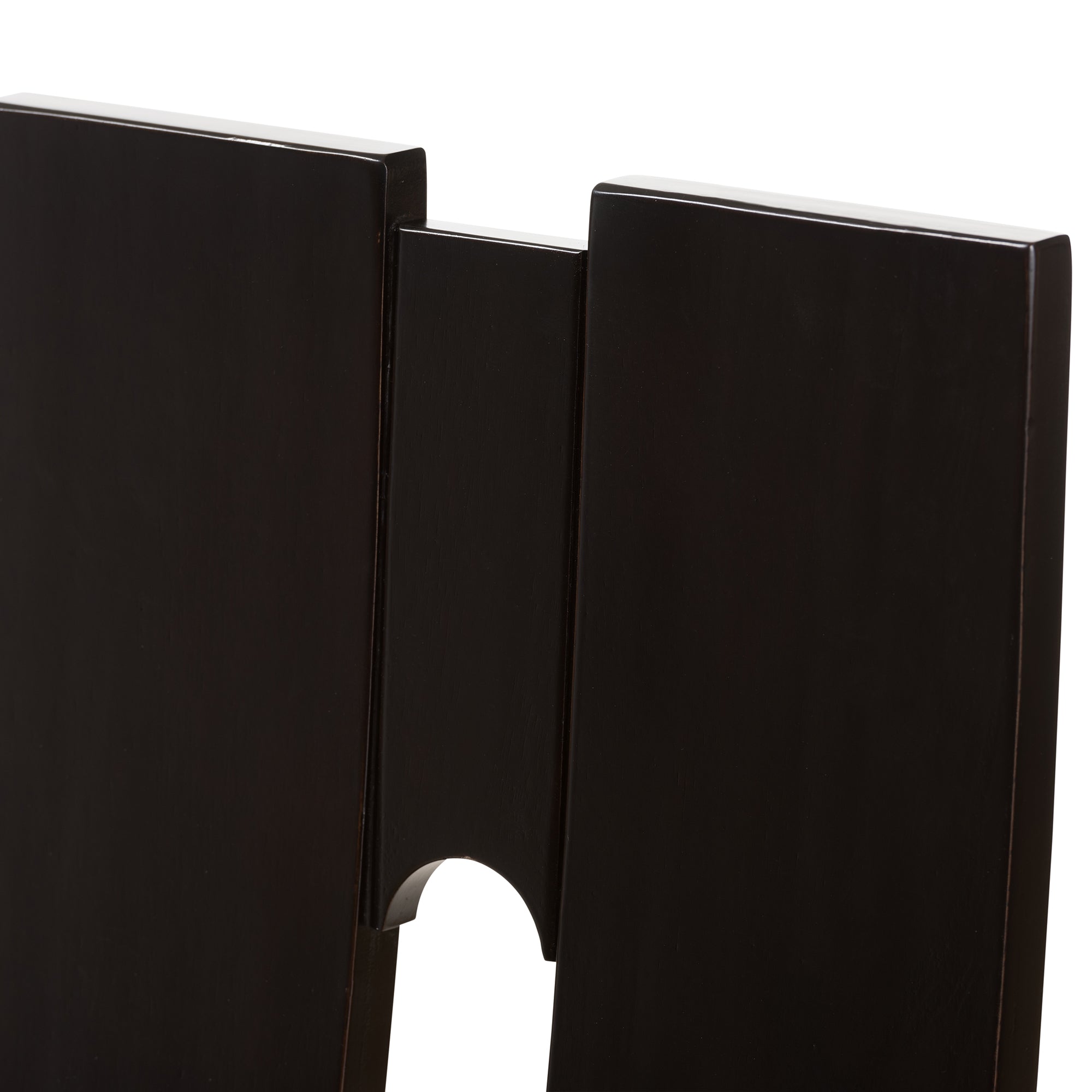 Baxton Studio Alani Modern and Contemporary Dark Brown Faux Leather Upholstered Dining Chair Set of 2