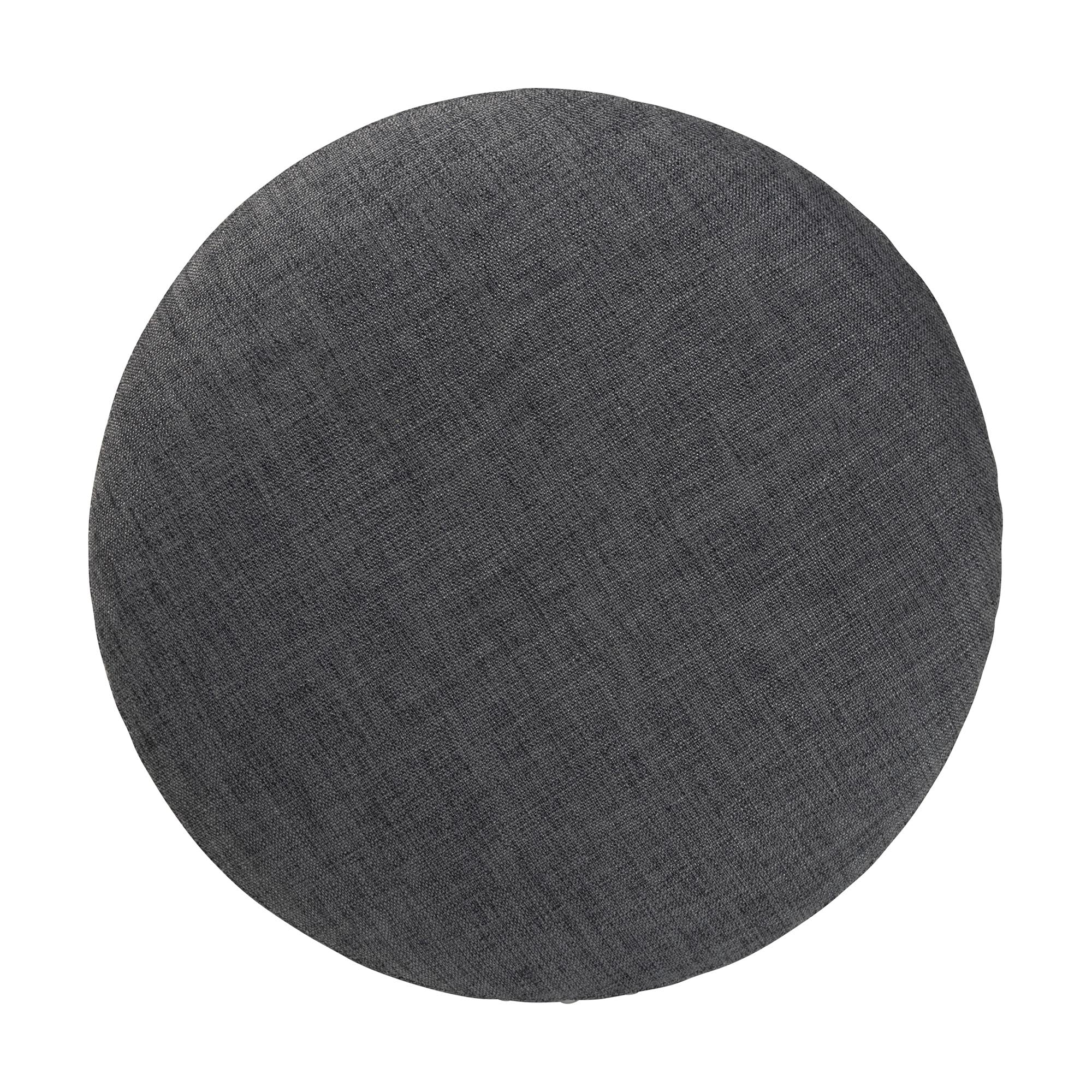 Baxton Studio Rosine Modern and Contemporary Dark Grey Fabric Upholstered Nail Trim Ottoman