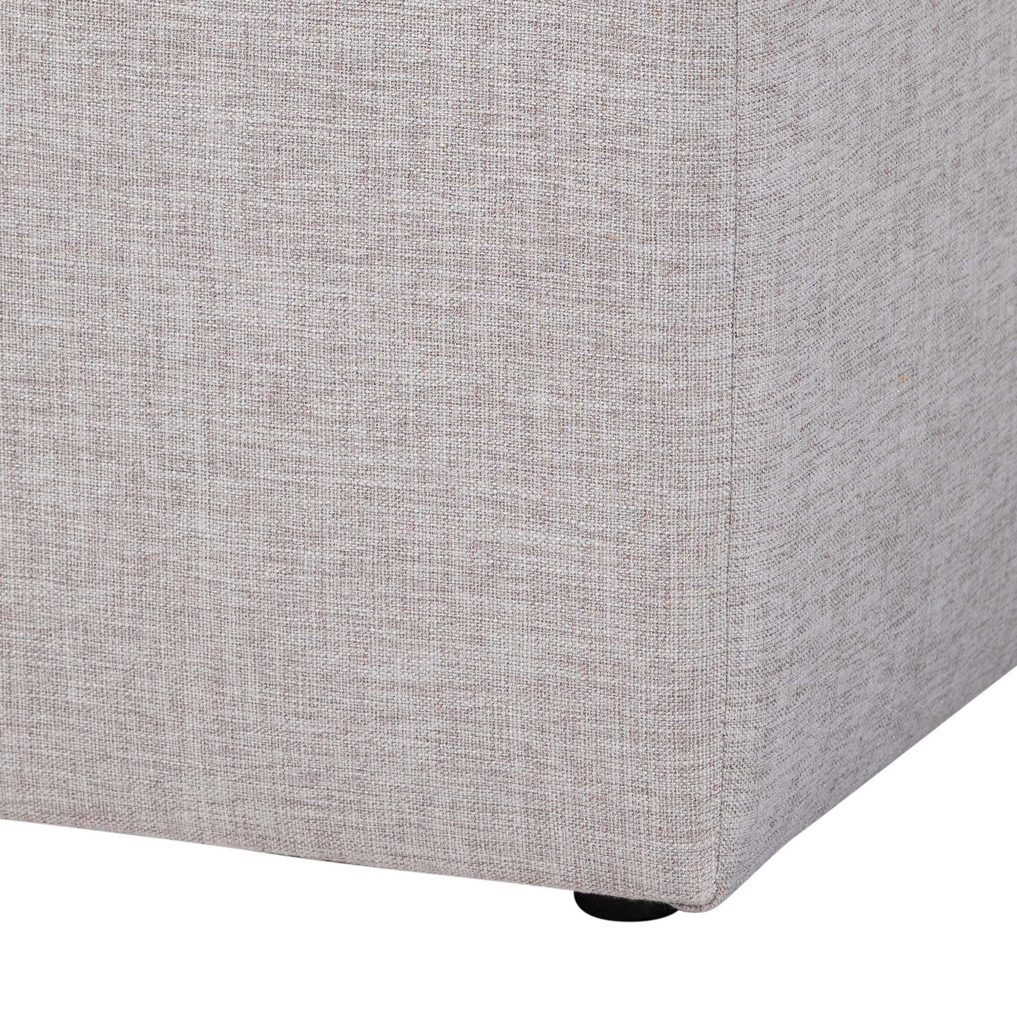 Baxton Studio Corinne Modern and Contemporary Light Grey Fabric Upholstered Ottoman