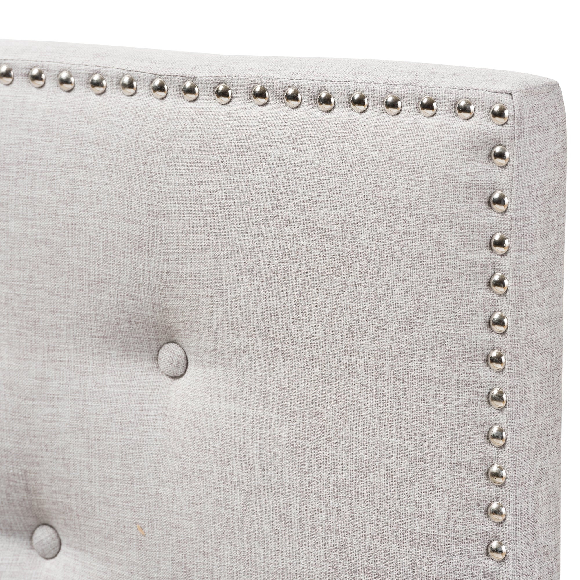 Baxton Studio Windsor Modern and Contemporary Greyish Beige Fabric Upholstered Twin Size Headboard
