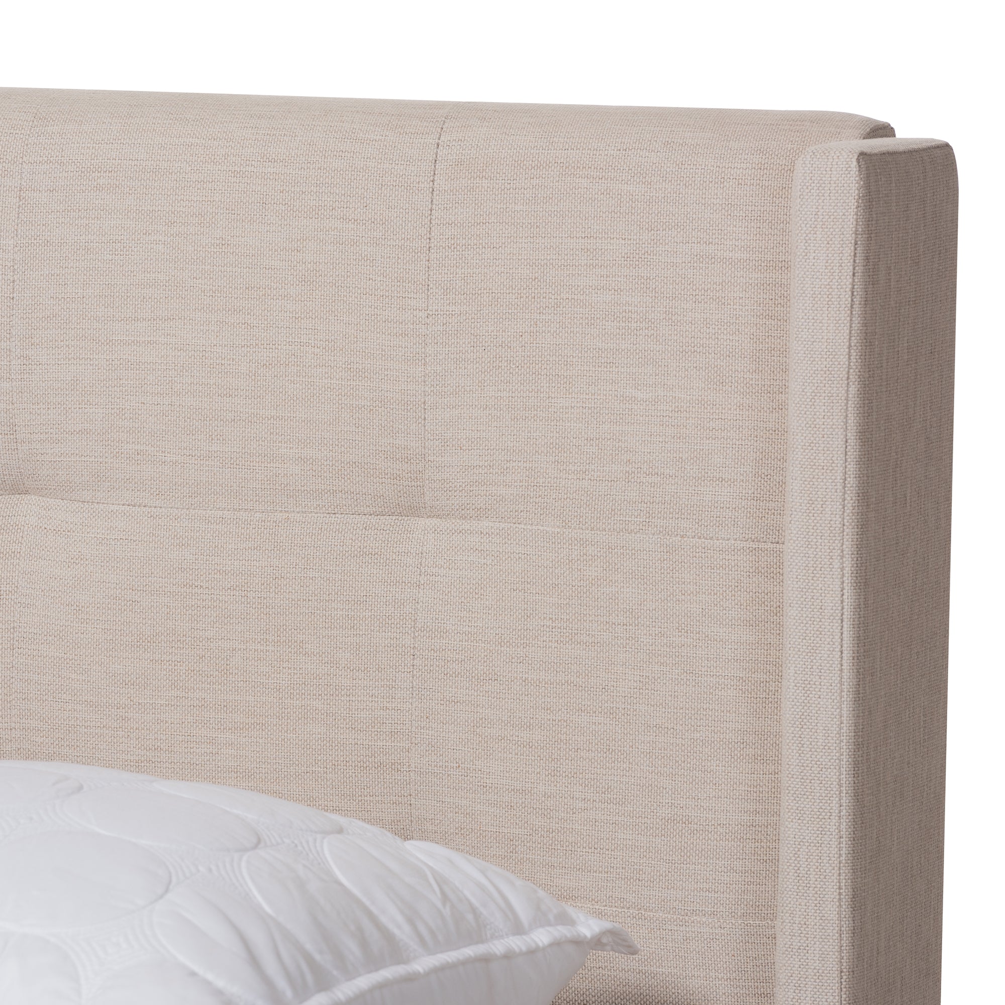 Baxton Studio Lisette Modern and Contemporary Beige Fabric Upholstered Queen Size Bed
