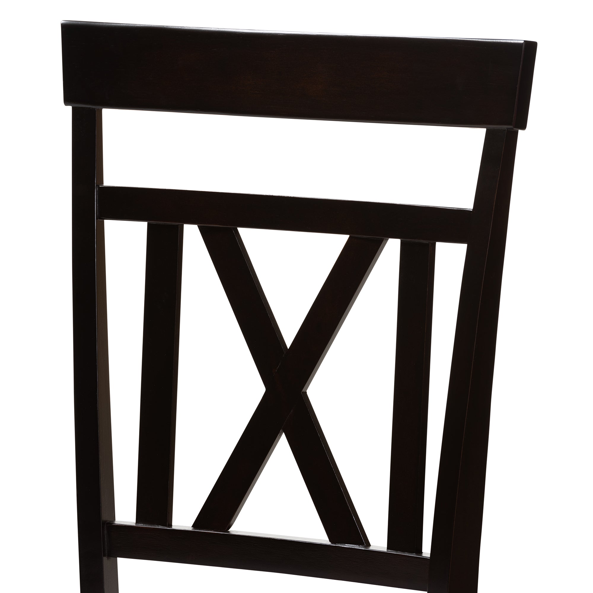 Baxton Studio Rosie Modern and Contemporary Grey Fabric Upholstered and Espresso Brown Finished Dining Chair Set