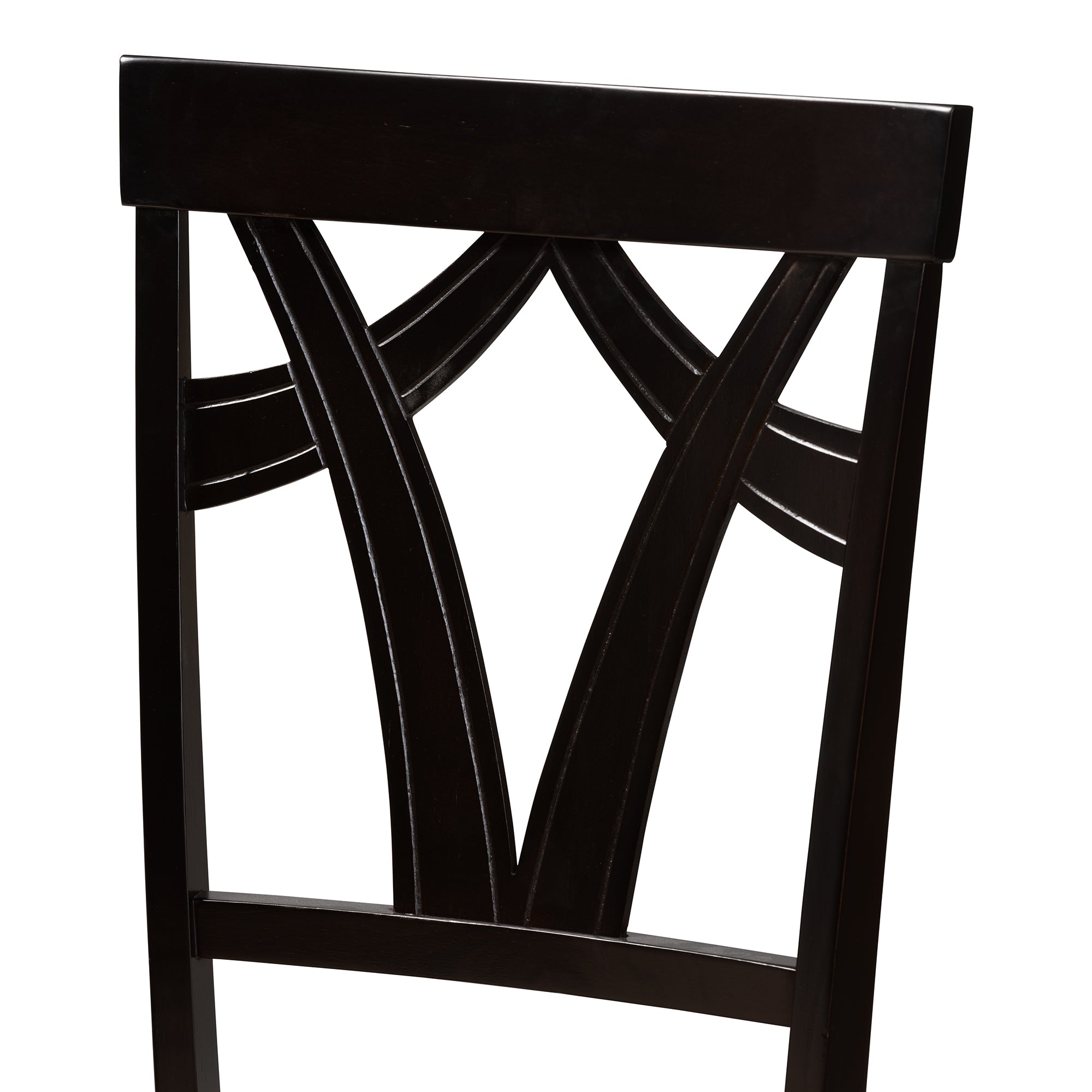 Baxton Studio Sylvia Modern and Contemporary Sand Fabric Upholstered and Espresso Brown Finished Dining Chair Set