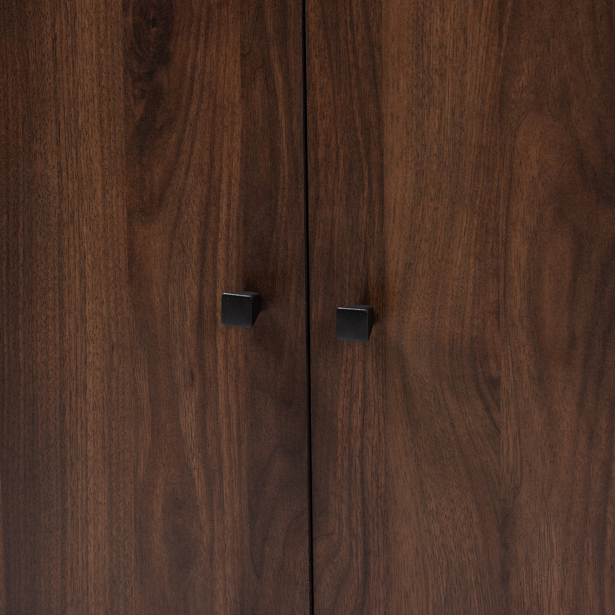 Baxton Studio Rossin Modern and Contemporary Walnut Brown Finished 2-Door Wood Entryway Shoe Storage Cabinet