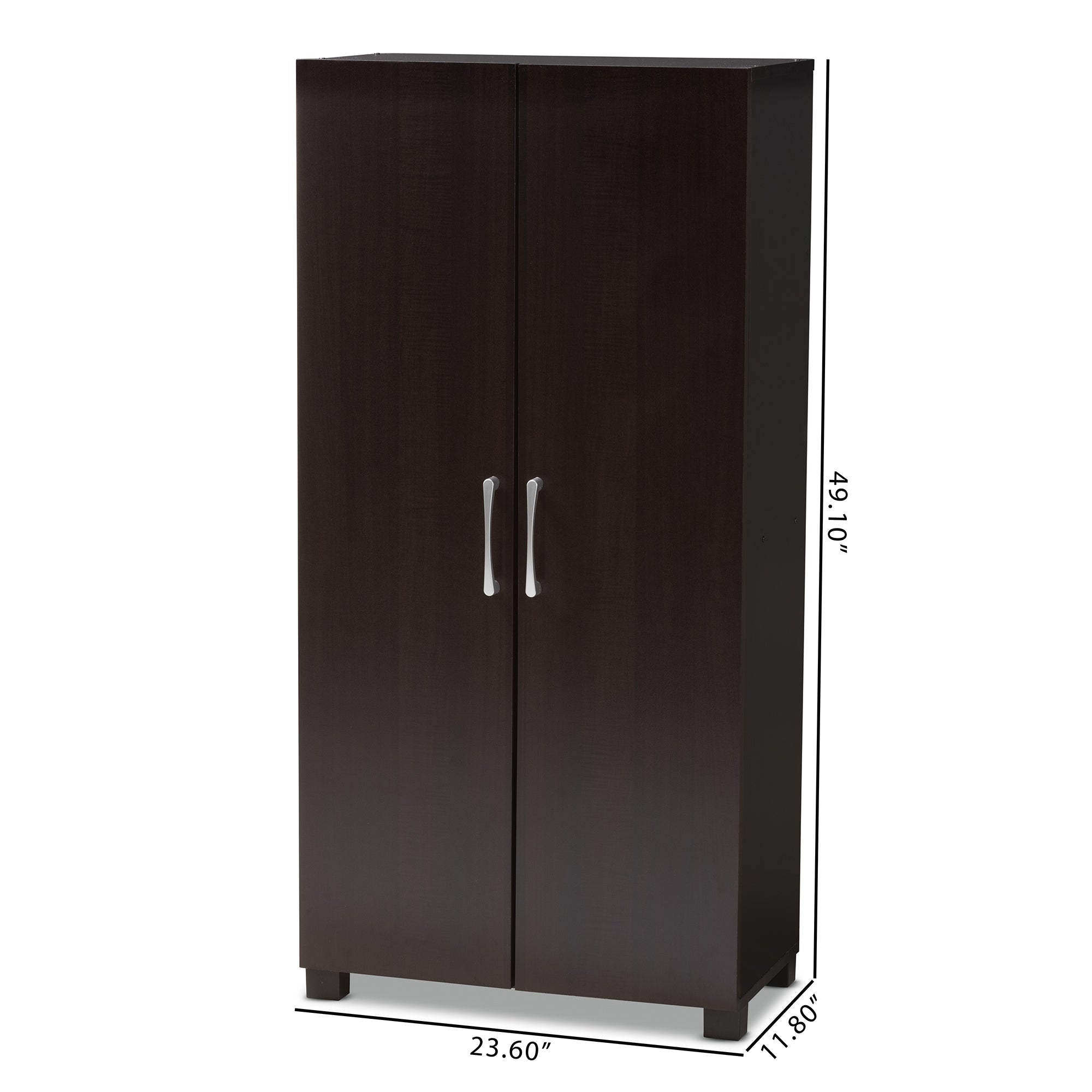 Baxton Studio Marine Modern and Contemporary Two-Tone Wenge and Black Finished 2-Door Wood Entryway Shoe Storage Cabinet