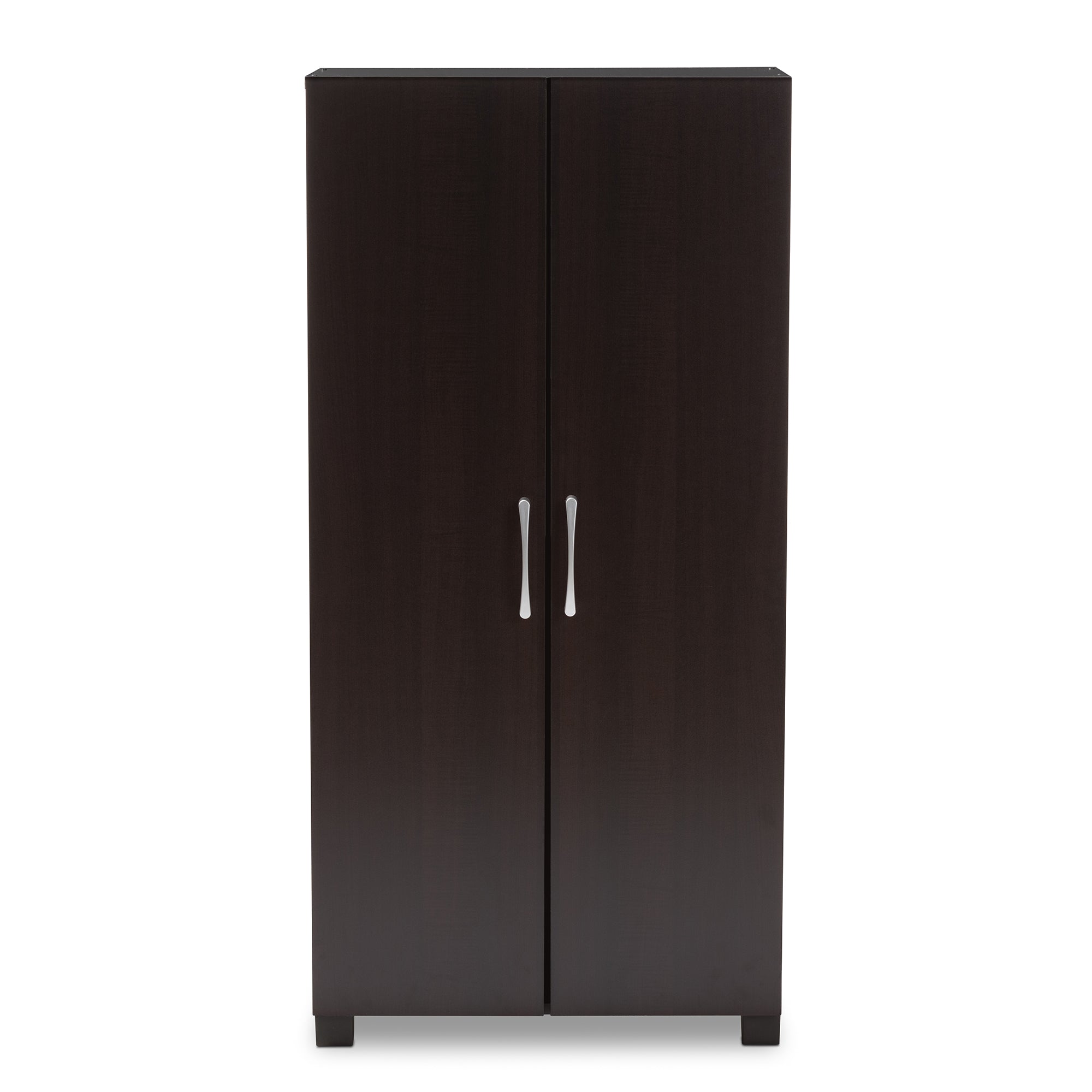 Baxton Studio Marine Modern and Contemporary Two-Tone Wenge and Black Finished 2-Door Wood Entryway Shoe Storage Cabinet