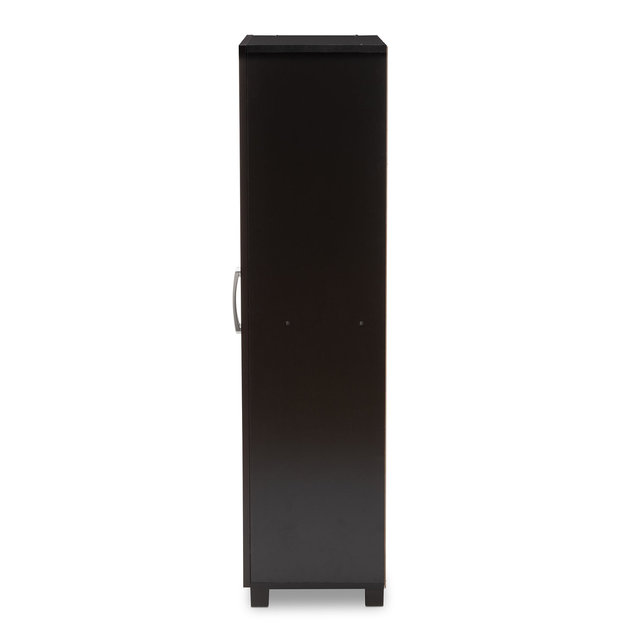 Baxton Studio Marine Modern and Contemporary Two-Tone Wenge and Black Finished 2-Door Wood Entryway Shoe Storage Cabinet