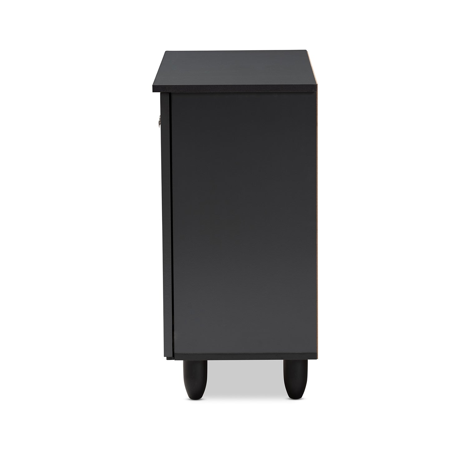 Baxton Studio Winda Modern and Contemporary Dark Gray 2-Door Wooden Entryway Shoe Storage Cabinet