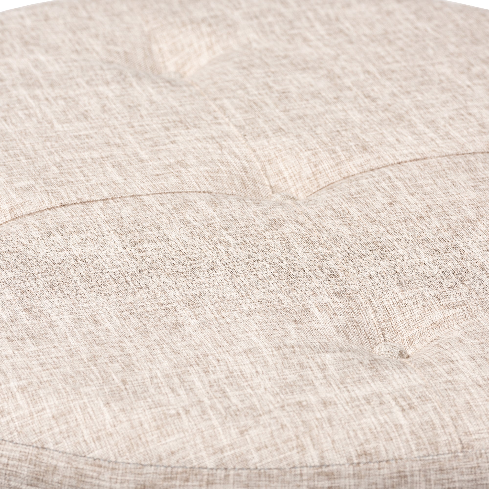 Baxton Studio Vinet Modern and Contemporary Beige Fabric Upholstered Natural Wood Cocktail Ottoman