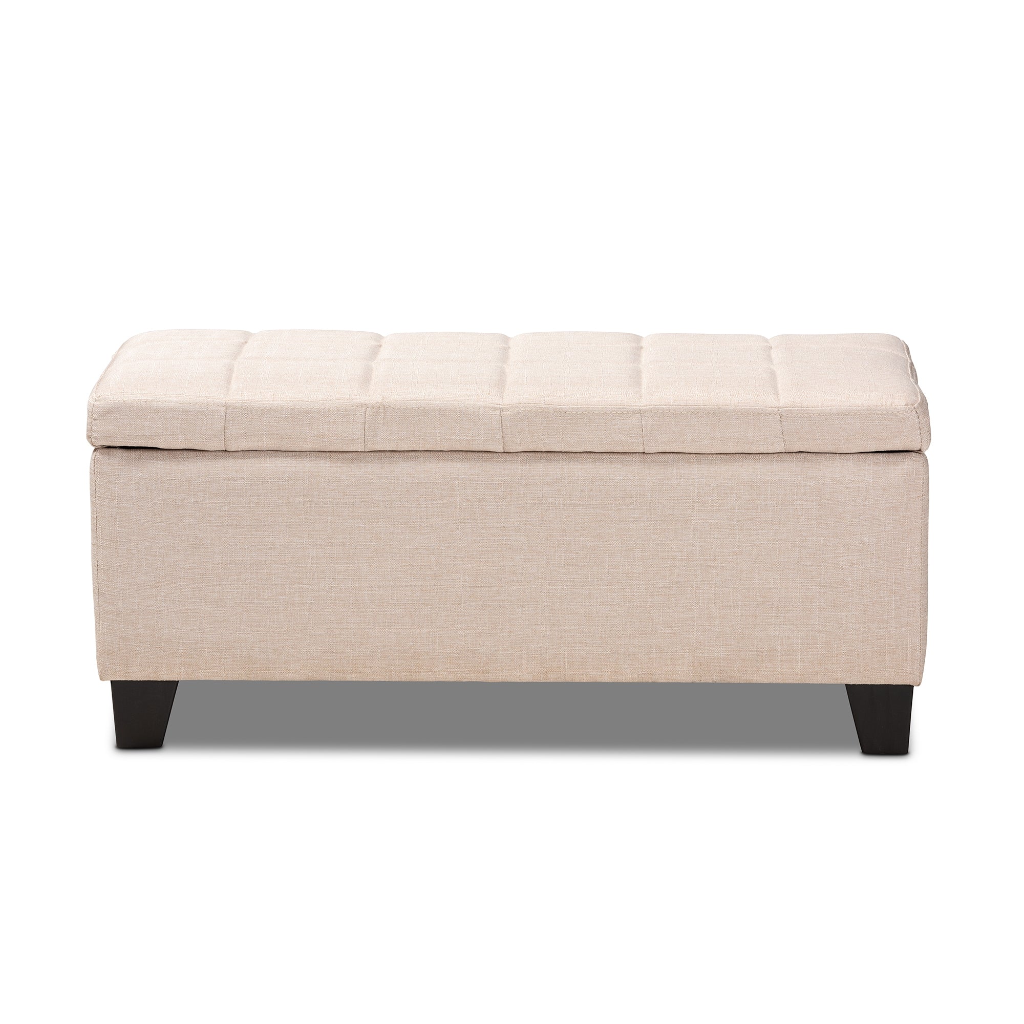 Baxton Studio Fera Modern and Contemporary Beige Fabric Upholstered Storage Ottoman