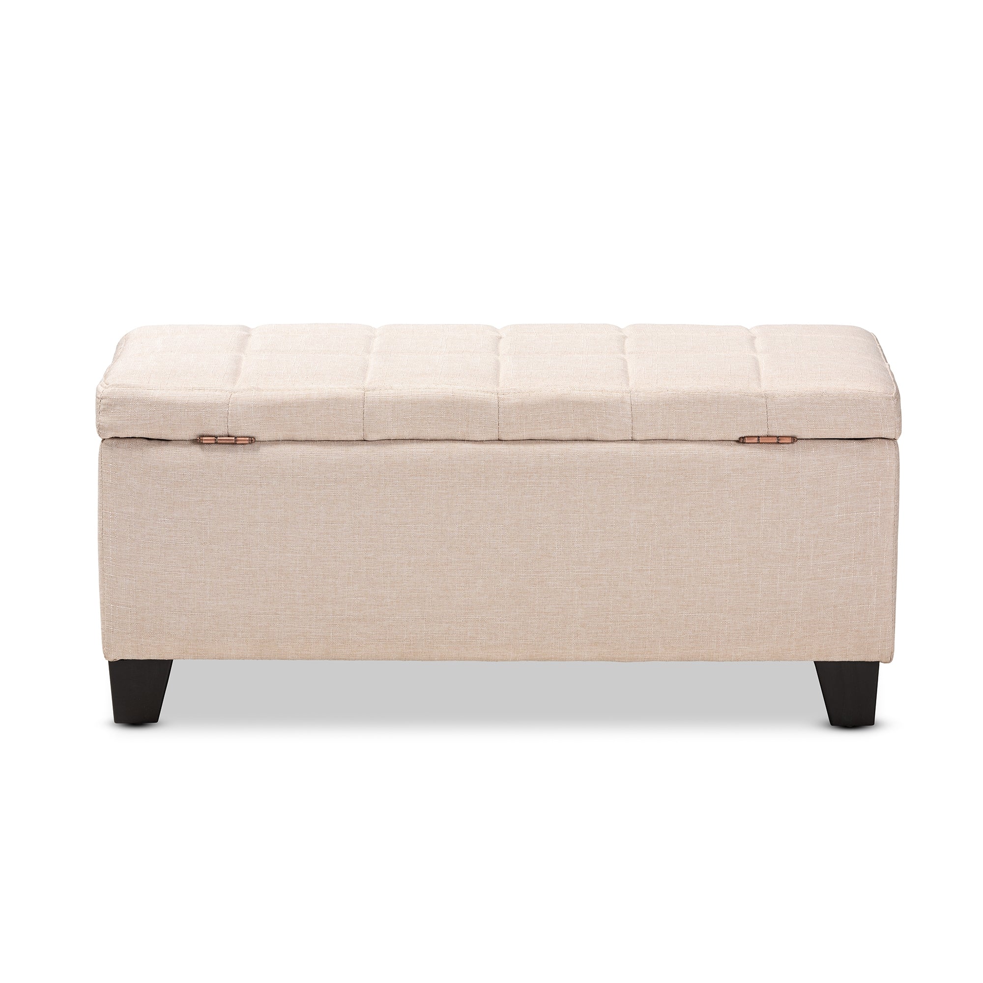 Baxton Studio Fera Modern and Contemporary Beige Fabric Upholstered Storage Ottoman