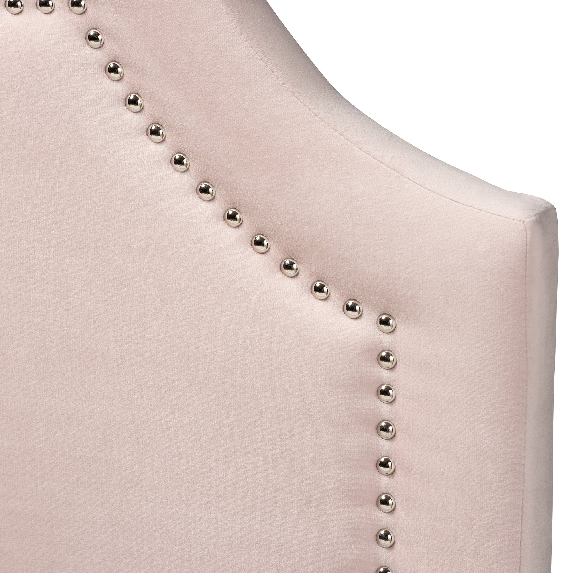 Baxton Studio Rita Modern and Contemporary Light Pink Velvet Fabric Upholstered Twin Size Headboard