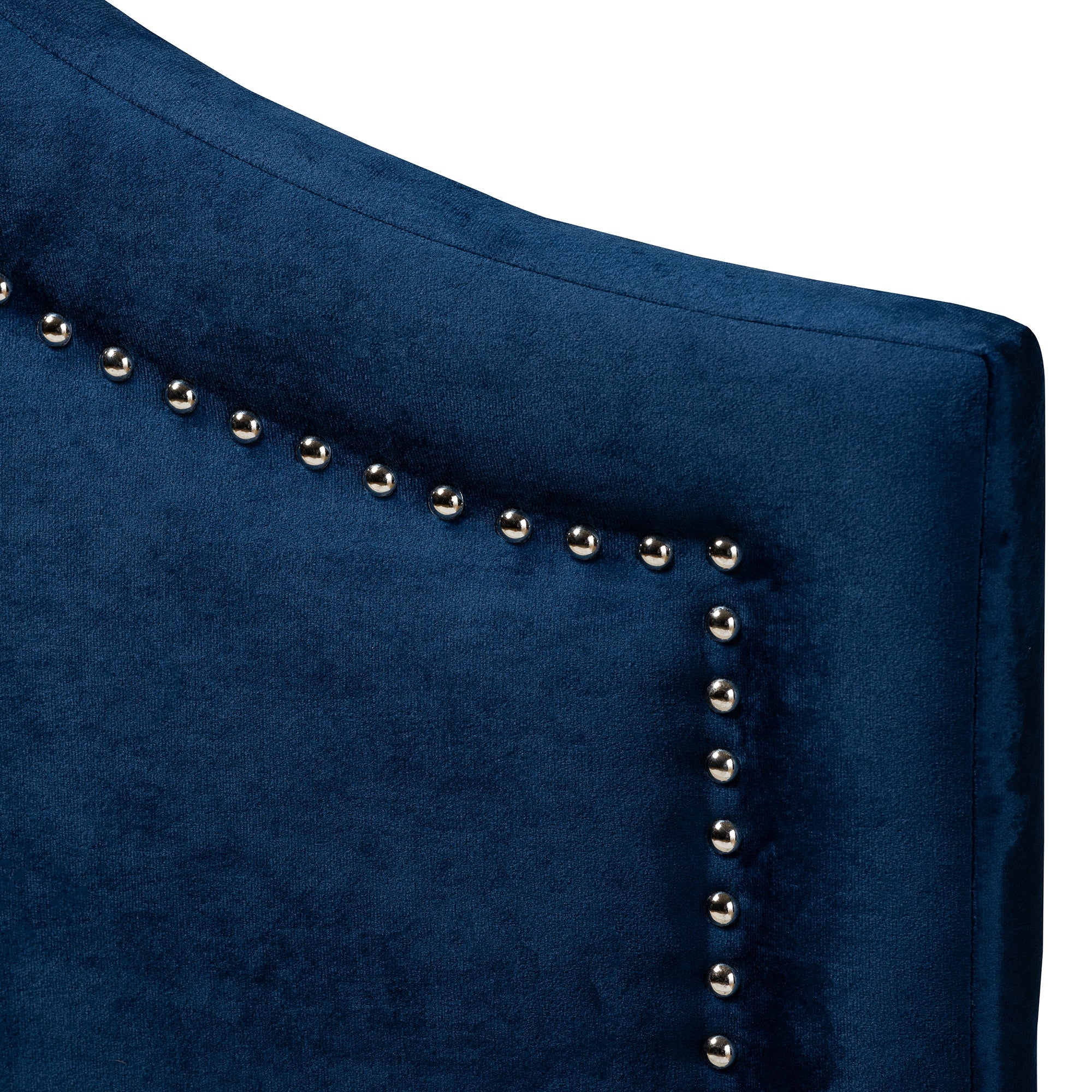 Baxton Studio Rita Modern and Contemporary Navy Blue Velvet Fabric Upholstered Full Size Headboard