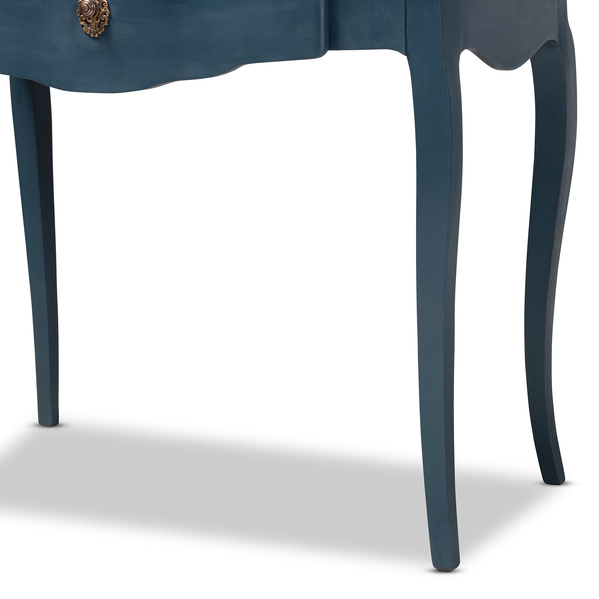 Baxton Studio Celestine French Provincial Blue Spruce Finished Wood Accent Writing Desk