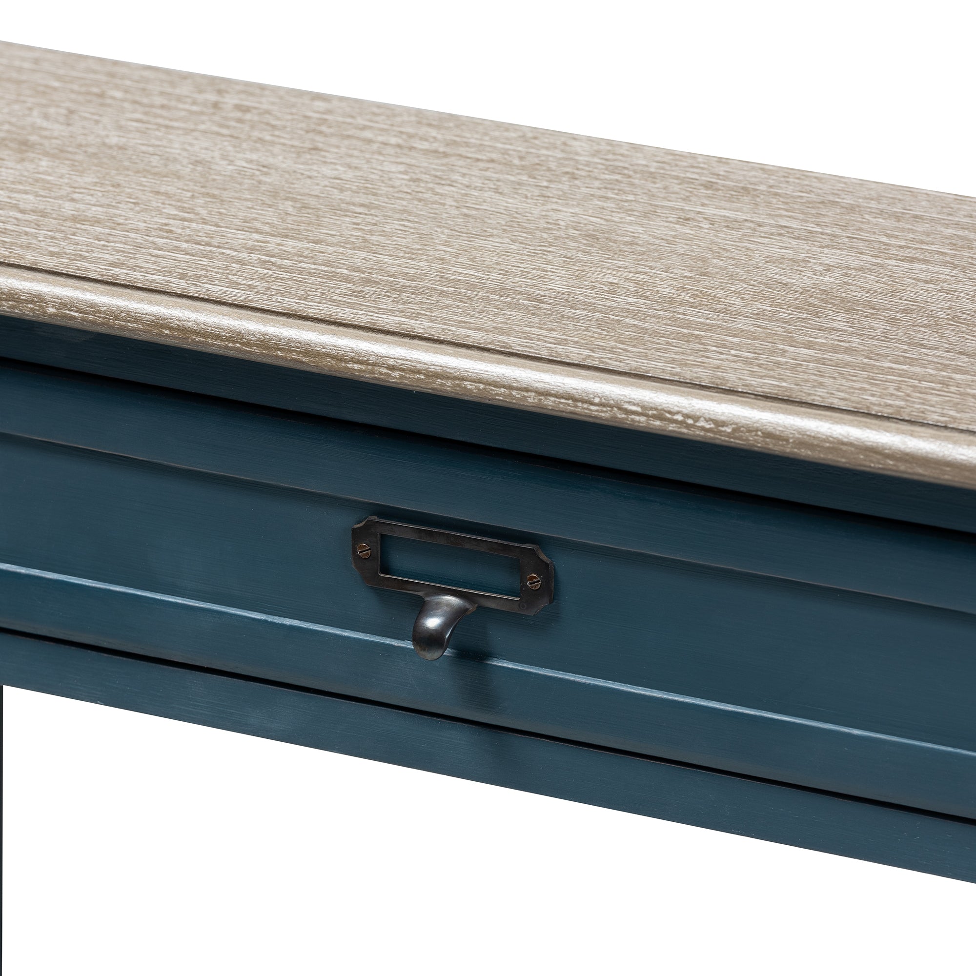 Baxton Studio Dauphine French Provincial Blue Spruce Fiinished Wood Accent Console Table