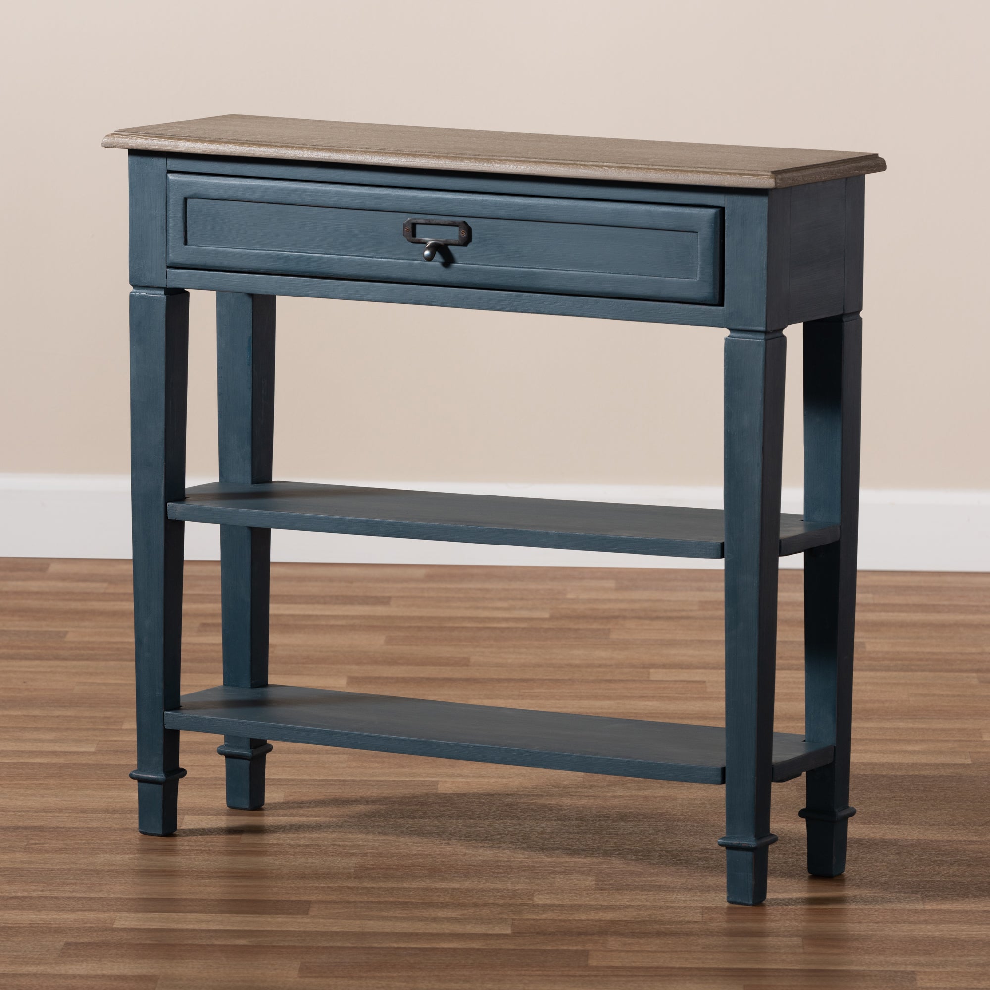 Baxton Studio Dauphine French Provincial Blue Spruce Fiinished Wood Accent Console Table