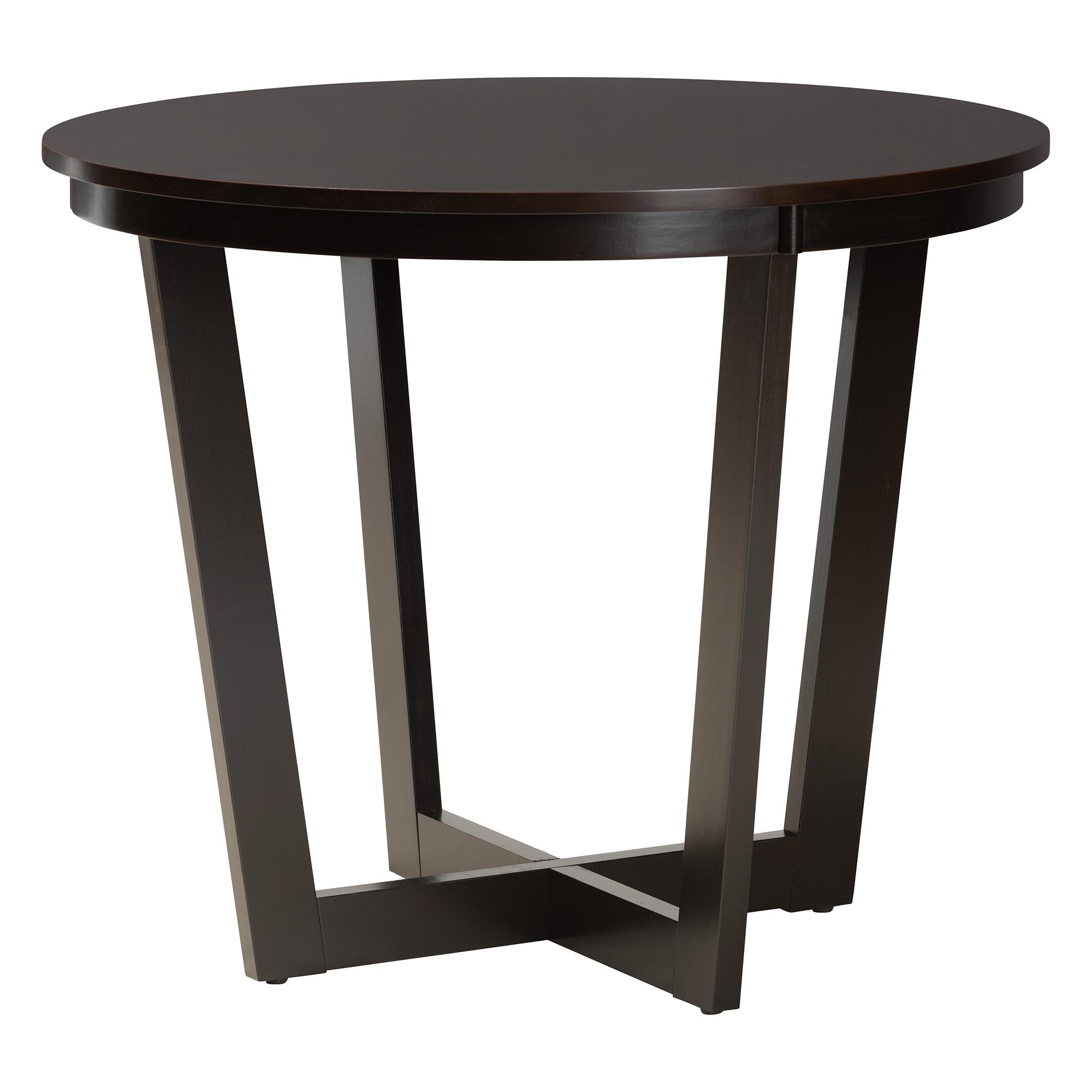 Baxton Studio Nellie Modern Grey Fabric and Dark Brown Wood 5-Piece Dining Set