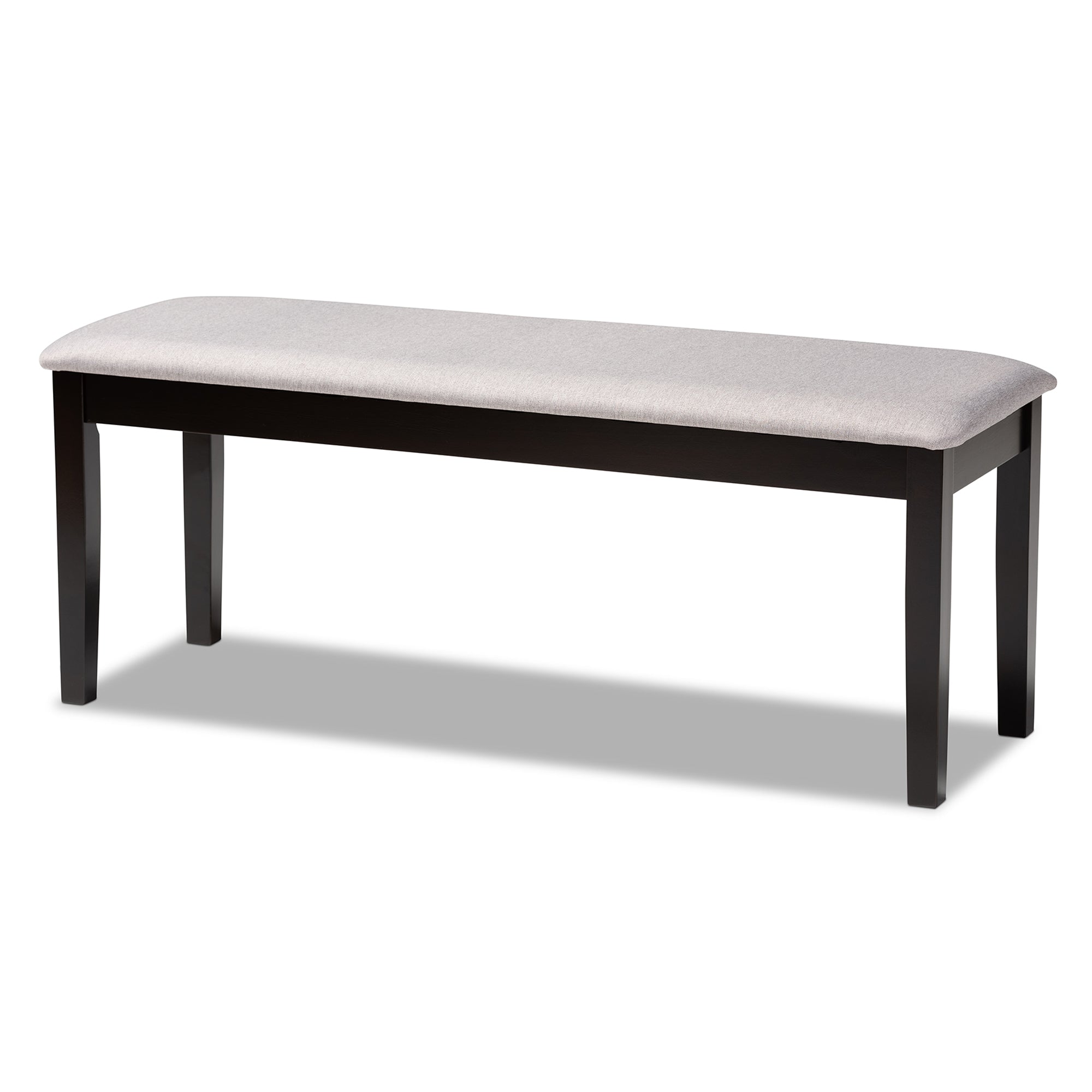 Baxton Studio Bennett Modern and Contemporary Grey Fabric Upholstered and Dark Brown Finished Wood 6-Piece Dining Set