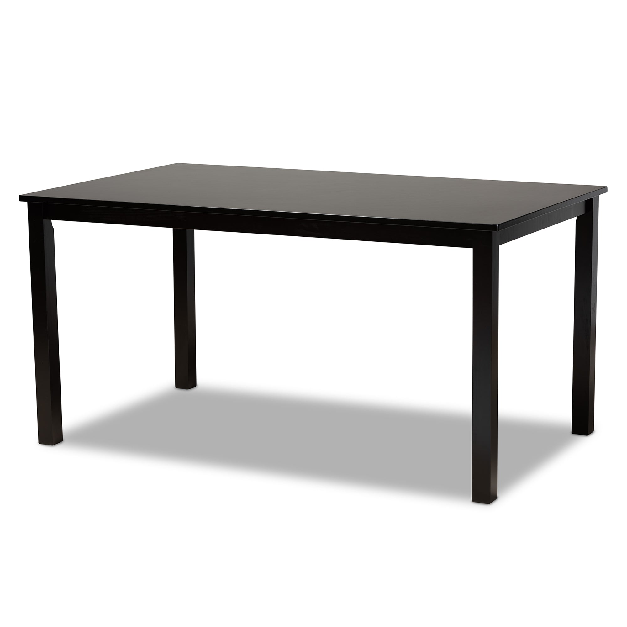 Baxton Studio Bennett Modern and Contemporary Grey Fabric Upholstered and Dark Brown Finished Wood 6-Piece Dining Set