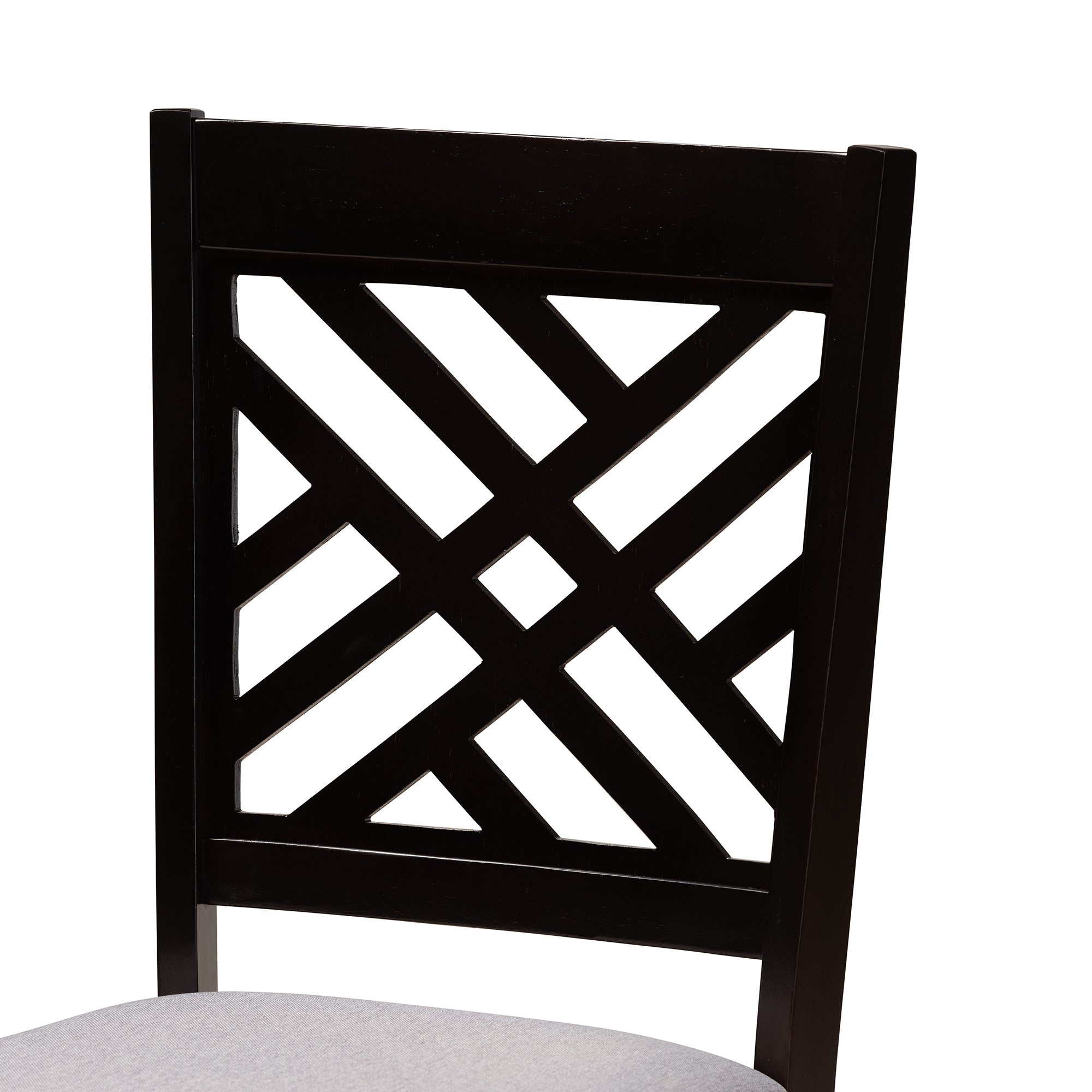 Baxton Studio Lilly Modern and Contemporary Grey Fabric Upholstered and Dark Brown Finished Wood 5-Piece Dining Set