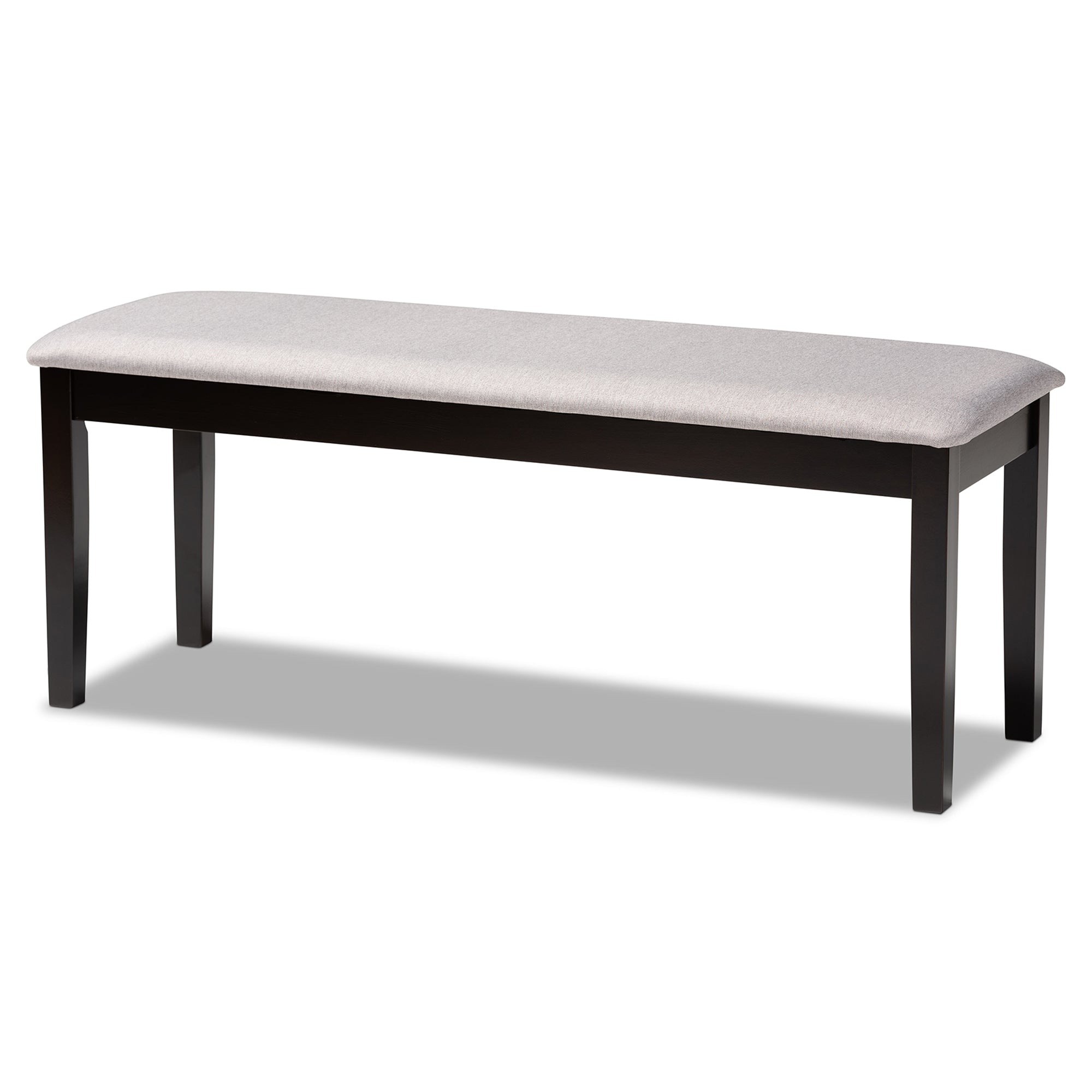 Baxton Studio Gustavo Modern and Contemporary Grey Fabric Upholstered and Dark Brown Finished Wood 6-Piece Dining Set
