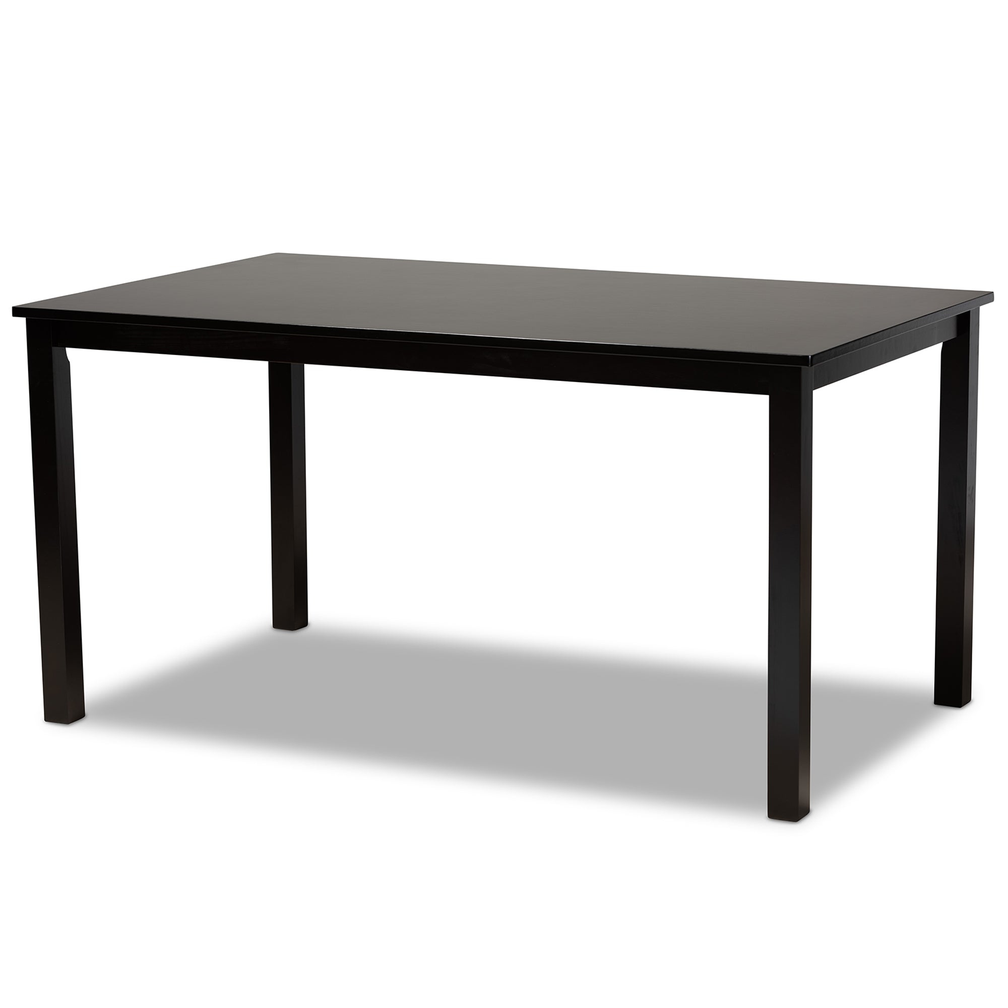 Baxton Studio Gustavo Modern and Contemporary Grey Fabric Upholstered and Dark Brown Finished Wood 6-Piece Dining Set