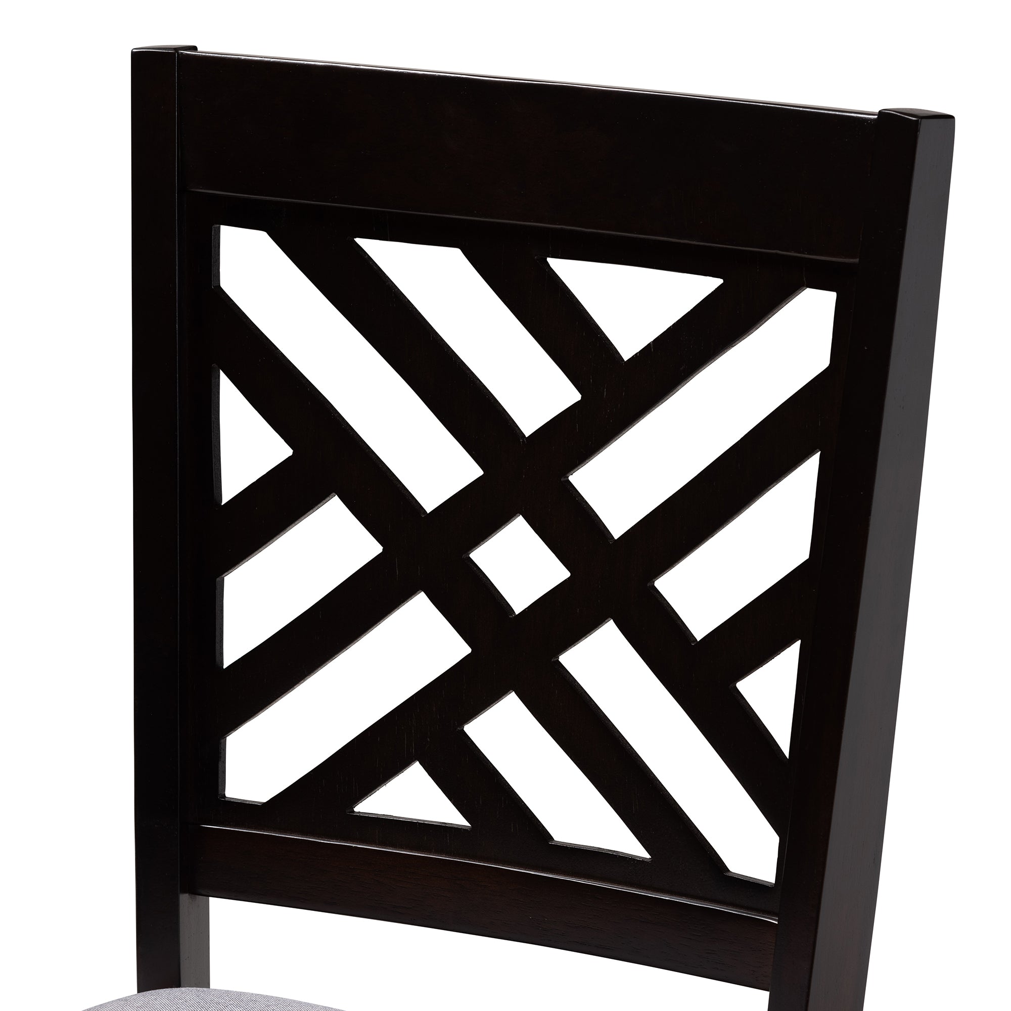 Baxton Studio Gustavo Modern and Contemporary Grey Fabric Upholstered and Dark Brown Finished Wood 6-Piece Dining Set