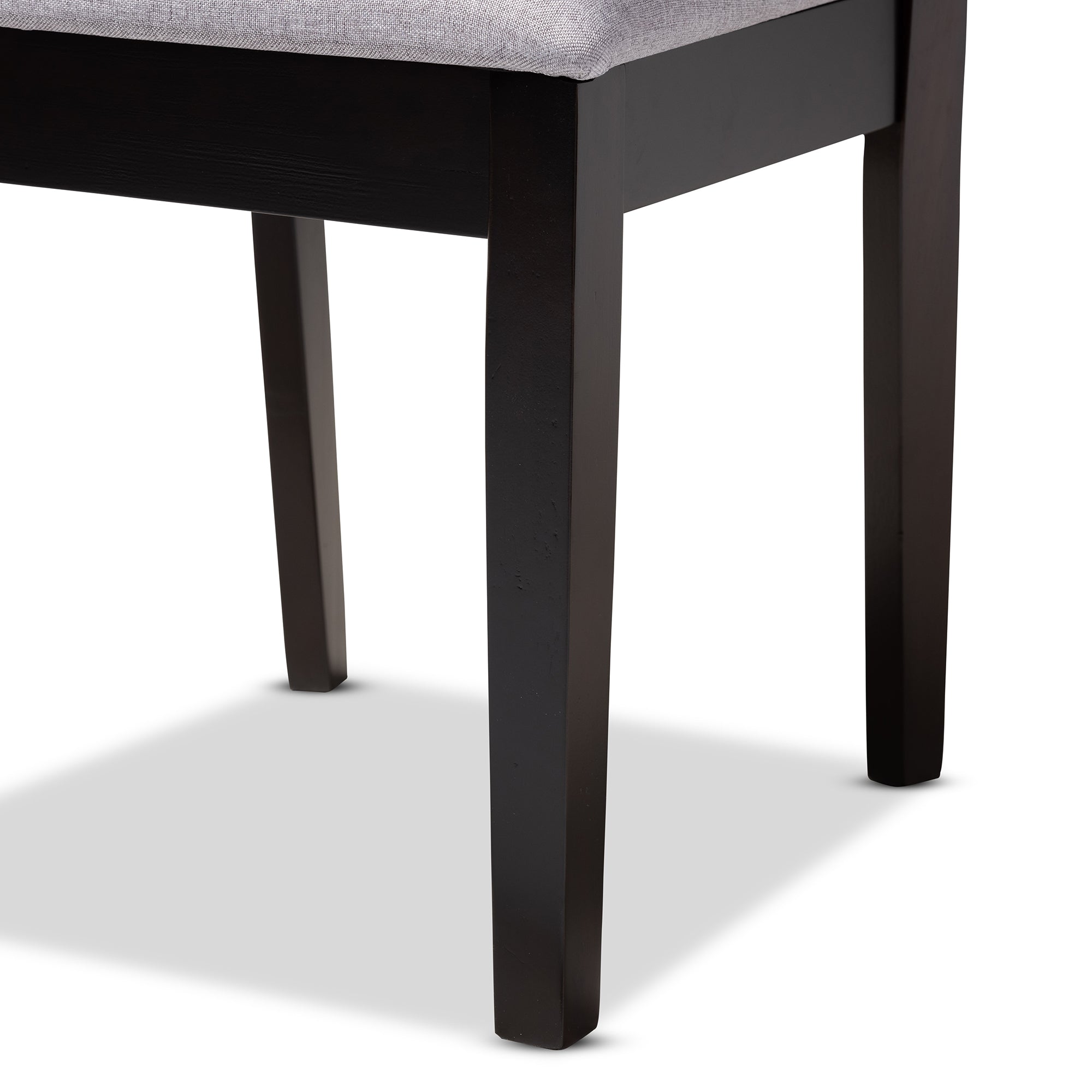 Baxton Studio Gustavo Modern and Contemporary Grey Fabric Upholstered and Dark Brown Finished Wood 6-Piece Dining Set